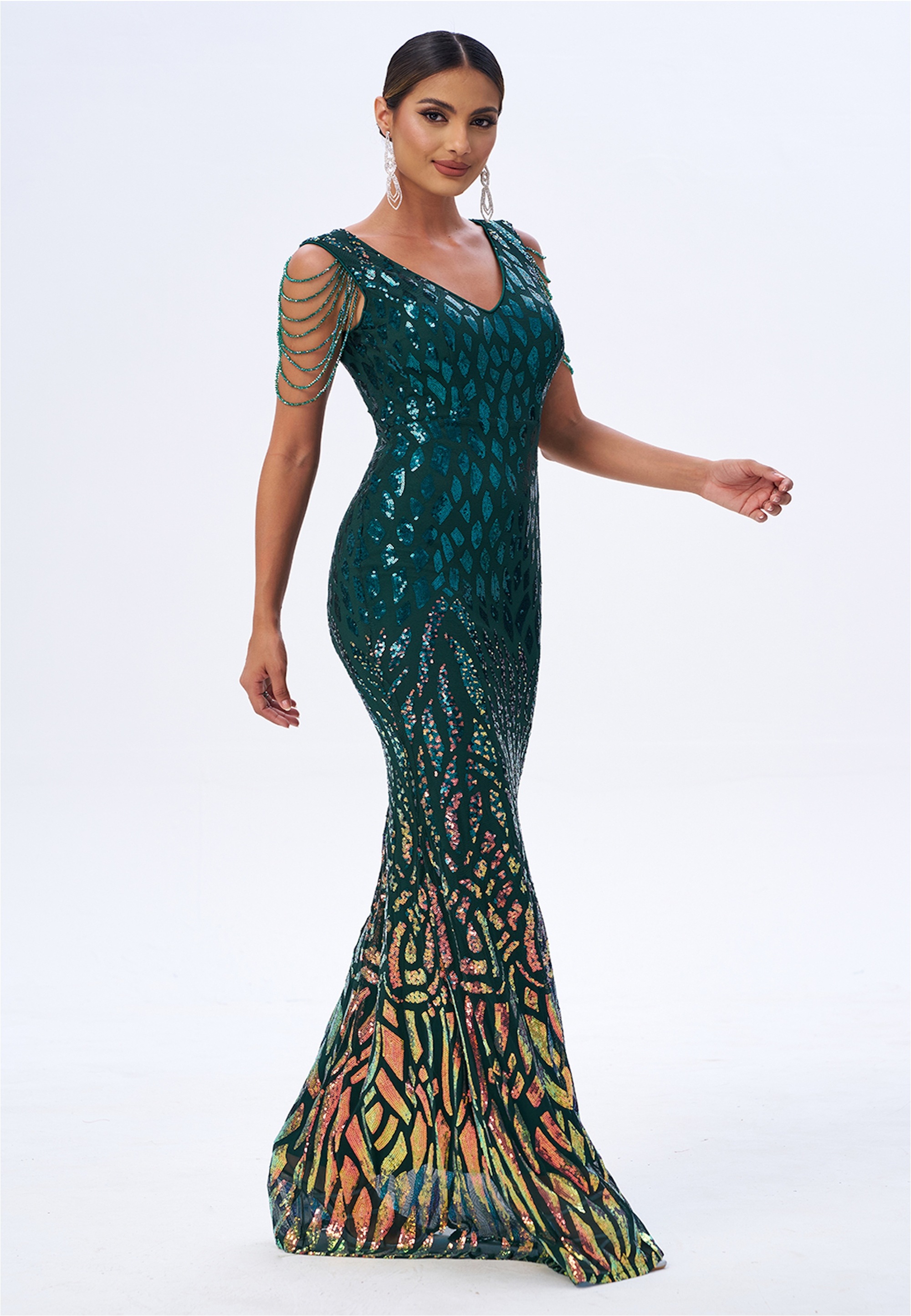 Moda Minx Jerseykleid "Rosie long Sequin", mit raffinierten Details an den günstig online kaufen