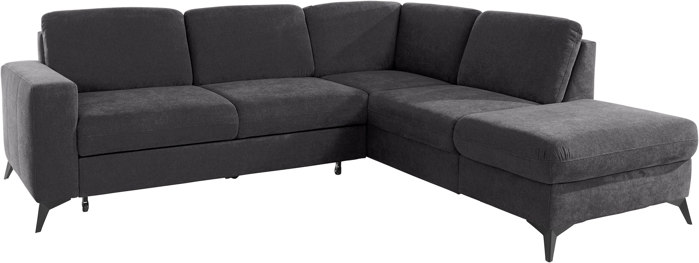 Places of Style Ecksofa »Lolland L-Form«, Wahlweise mit Bettfunktion und Stauraum, auch mit abwischbarem Bezug