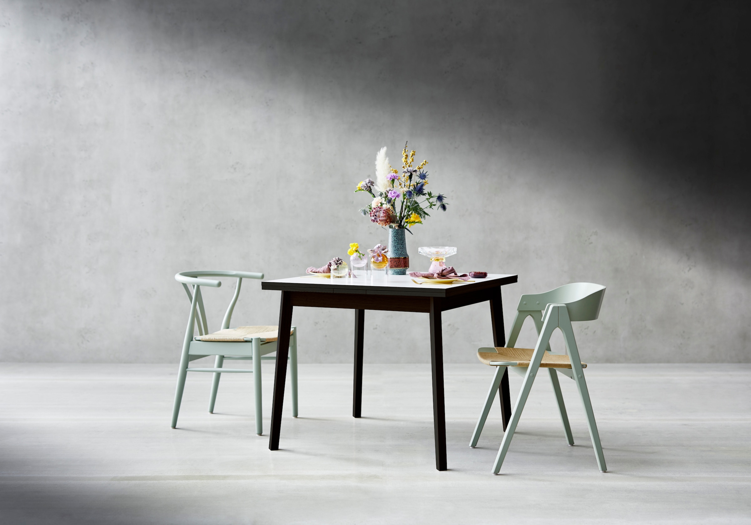 Furniture Esstisch cm, aus Hammel »Basic Single«, Massivholz Tischplatte | BAUR Melamin, aus by Gestell 90(164)x90 Hammel kaufen
