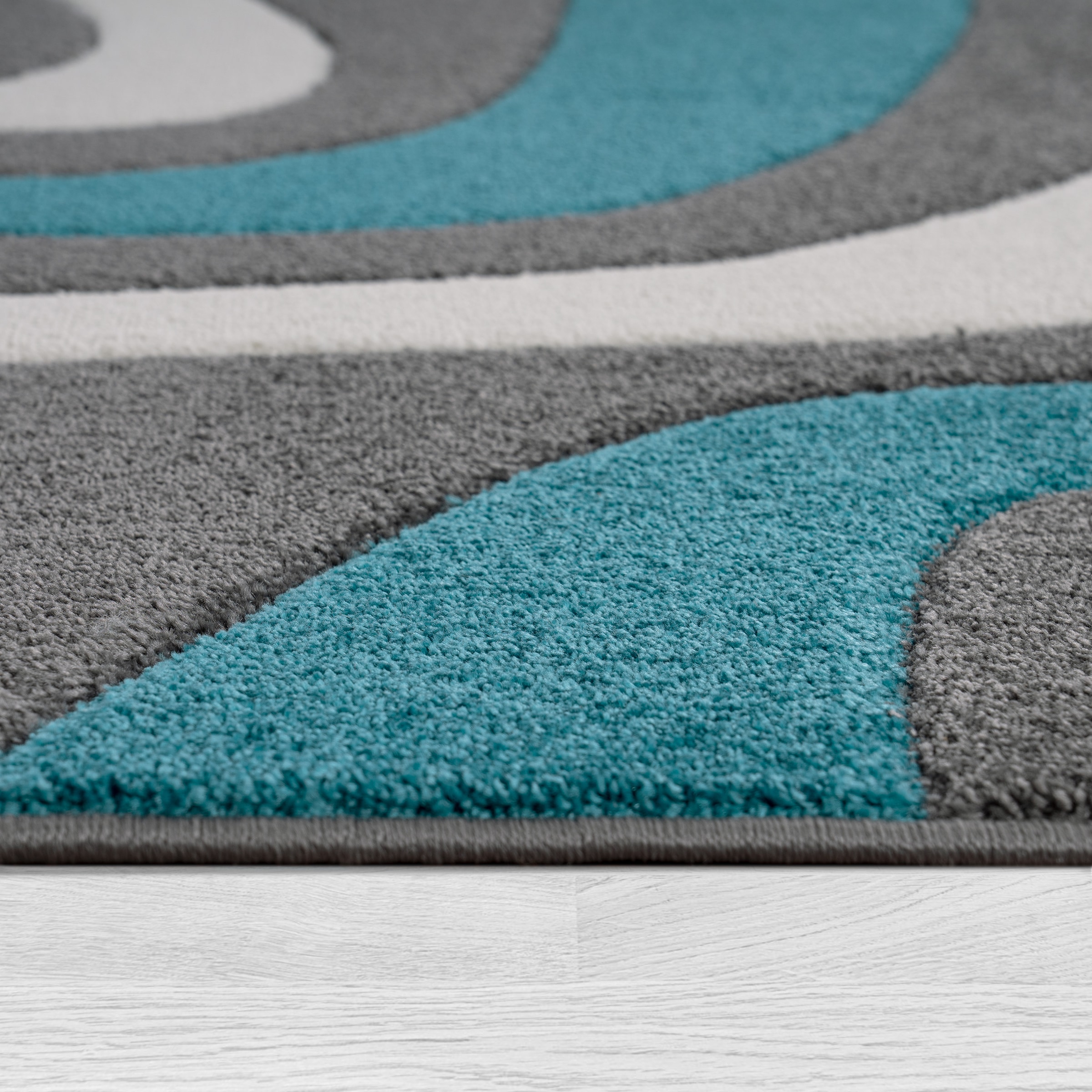 Paco Home Läufer »Diamond 760«, rechteckig, 18 mm Höhe, Teppich-Läufer, Kurzflor, 3D-Design, modernes Wellen Muster