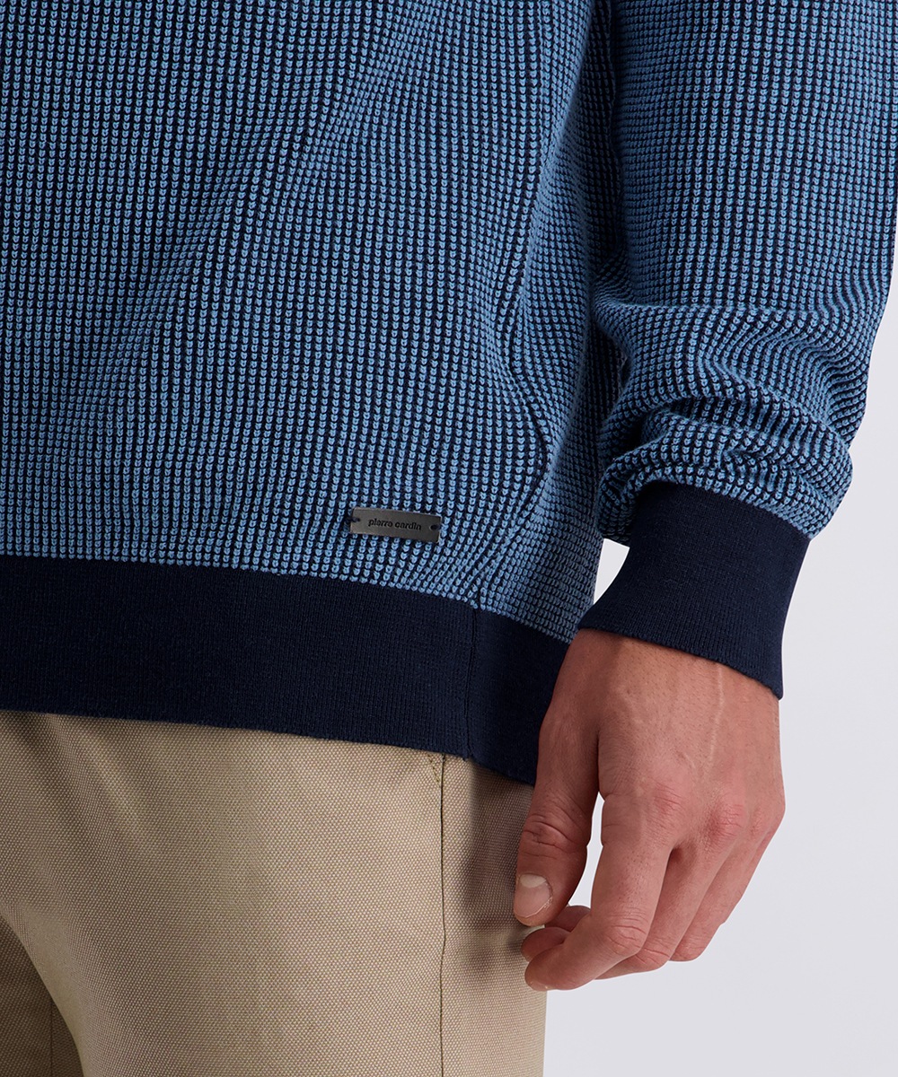 Thumbnail - Pierre Cardin Troyer "Strick Troyer RV" Strukturmuster in Bicolour