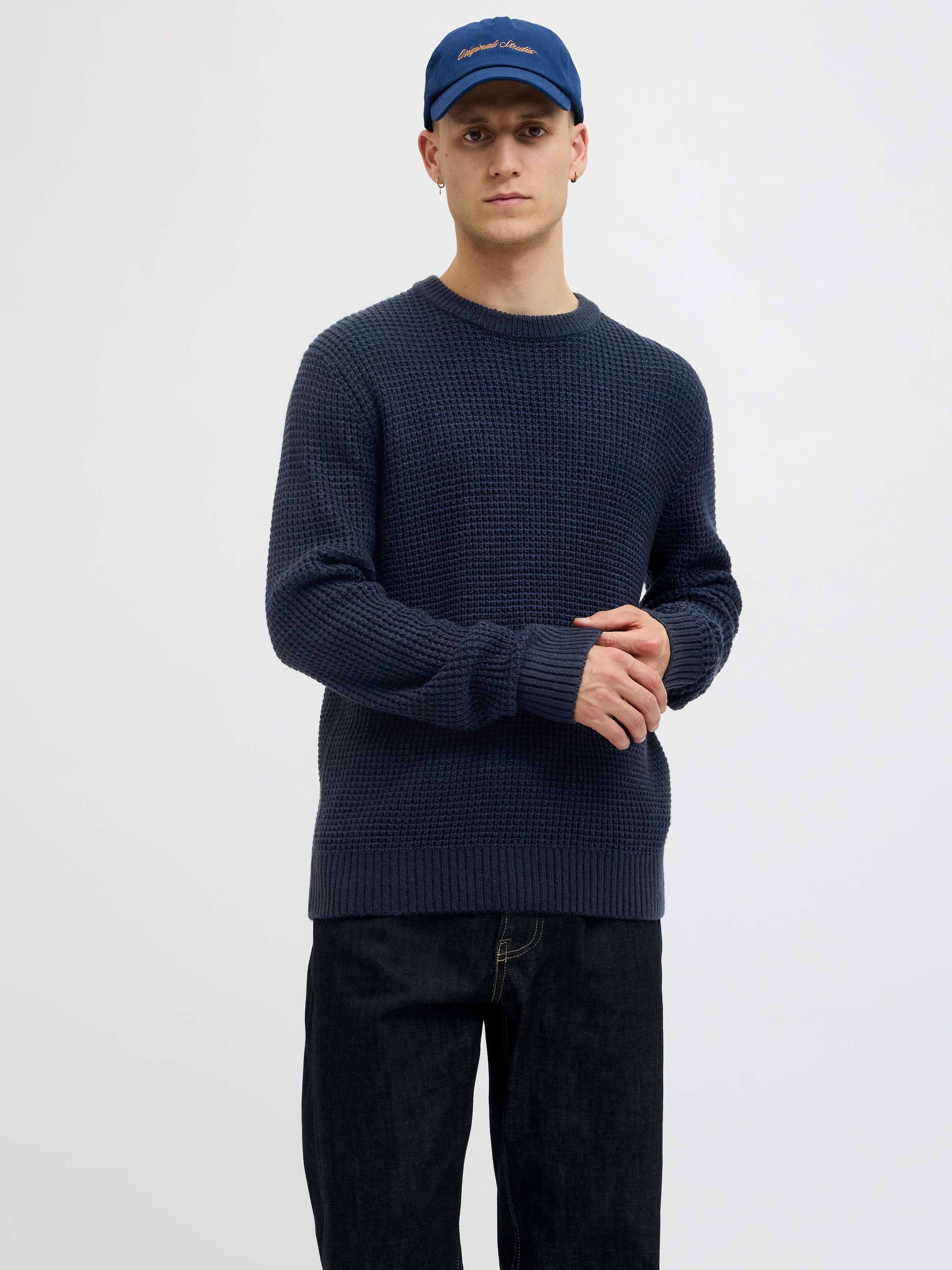 Jack & Jones Strickpullover "JJGLOBAL KNIT CREW NECK" günstig online kaufen