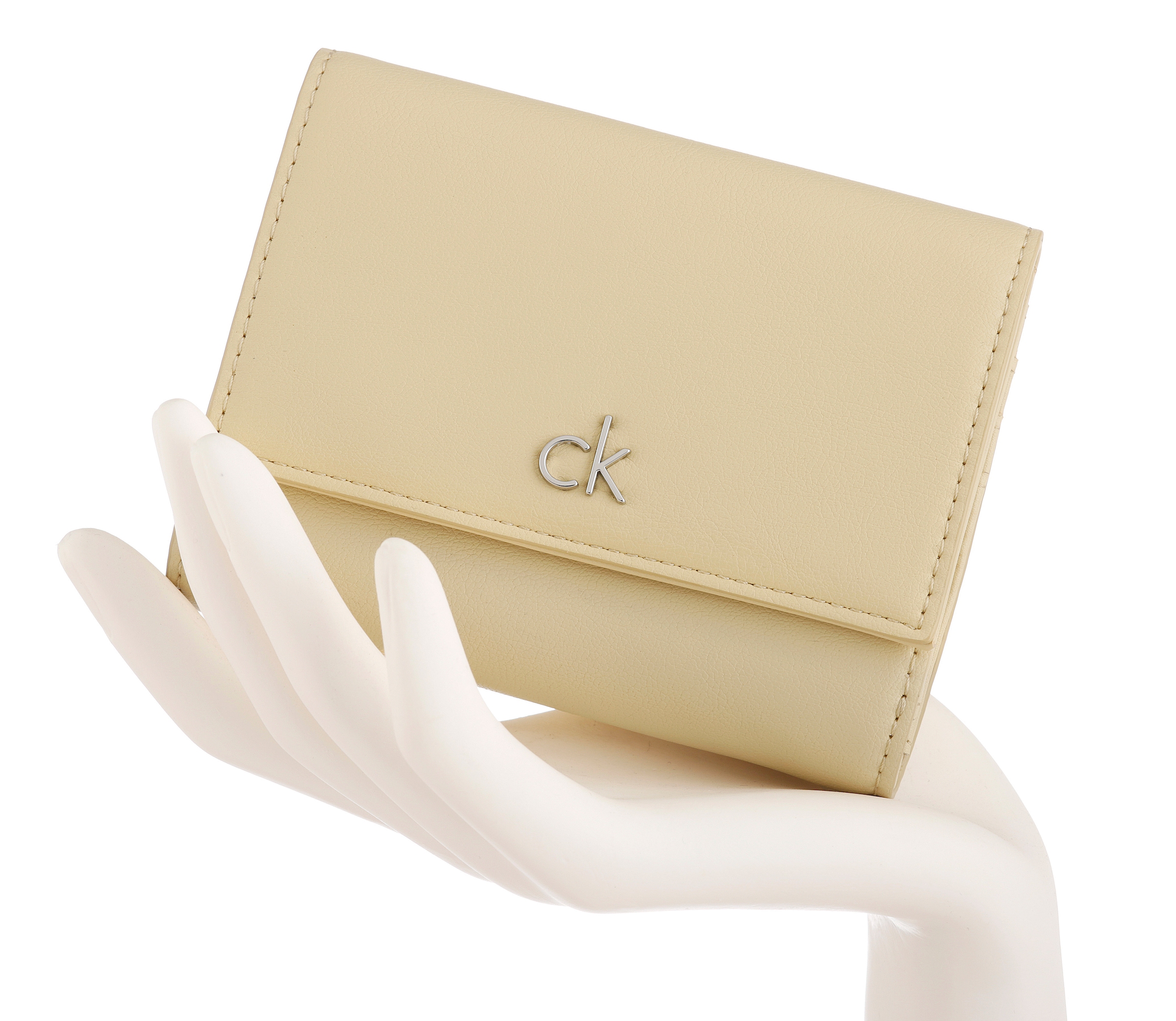 Calvin Klein Geldbörse »CK RE-LOCK MEDIUM TRIFOLD«, Damen Portemonnaie, Geldbeutel mit CK-Logoemblem