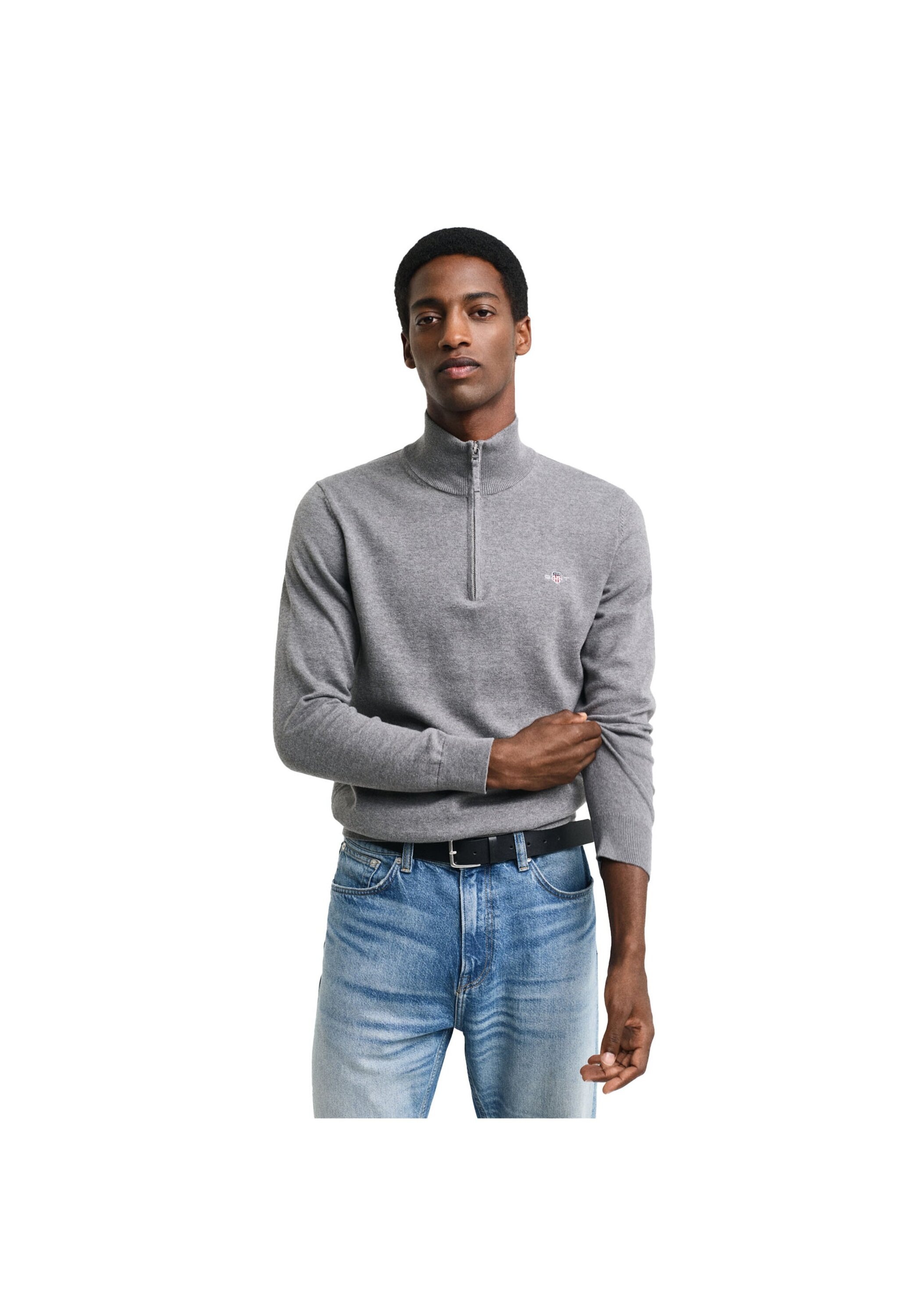 Gant Sweater "Strickpullover CLASSIC COTTON HALF ZIP" günstig online kaufen