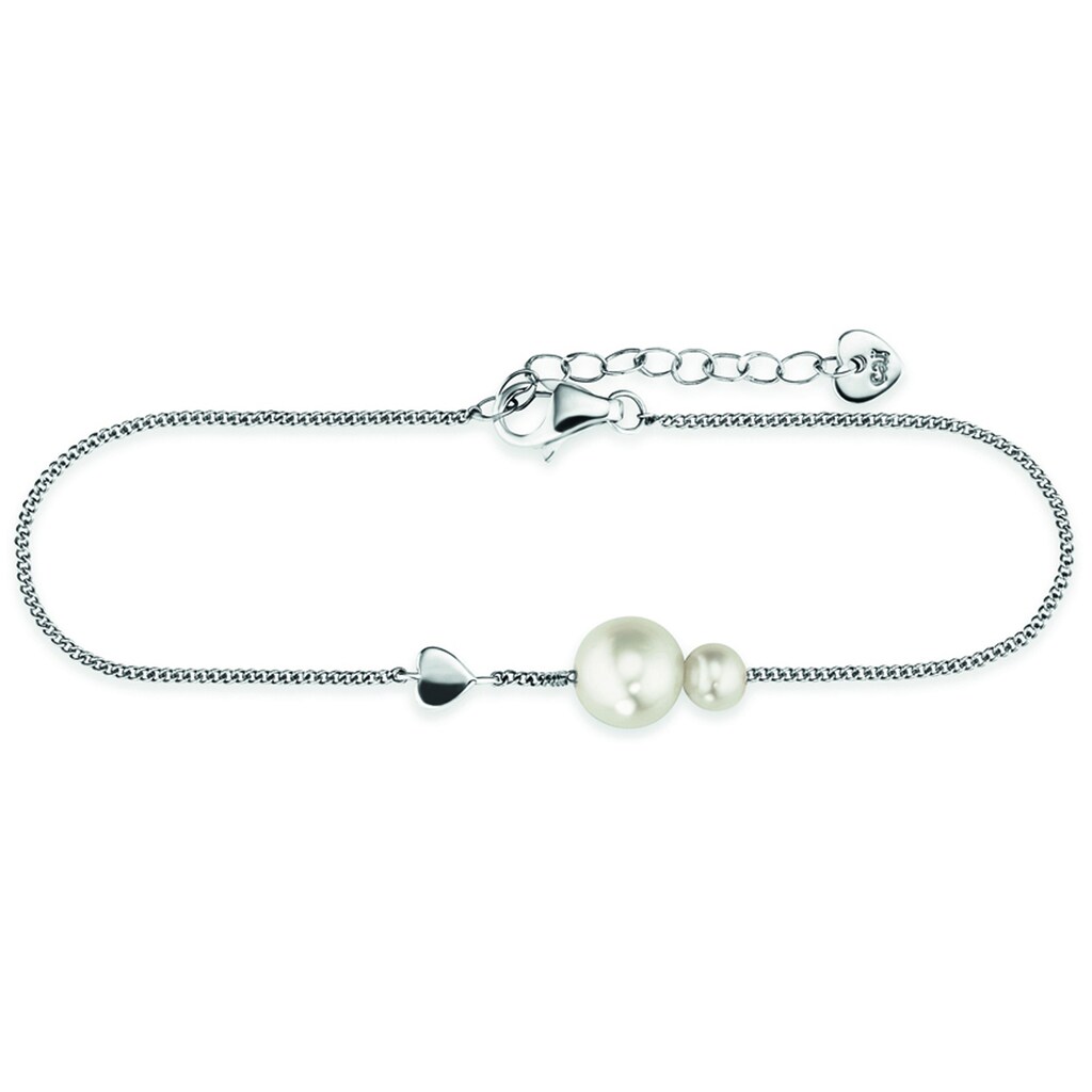 CAÏ Armband »925/- Silber rhodiniert Perlen«