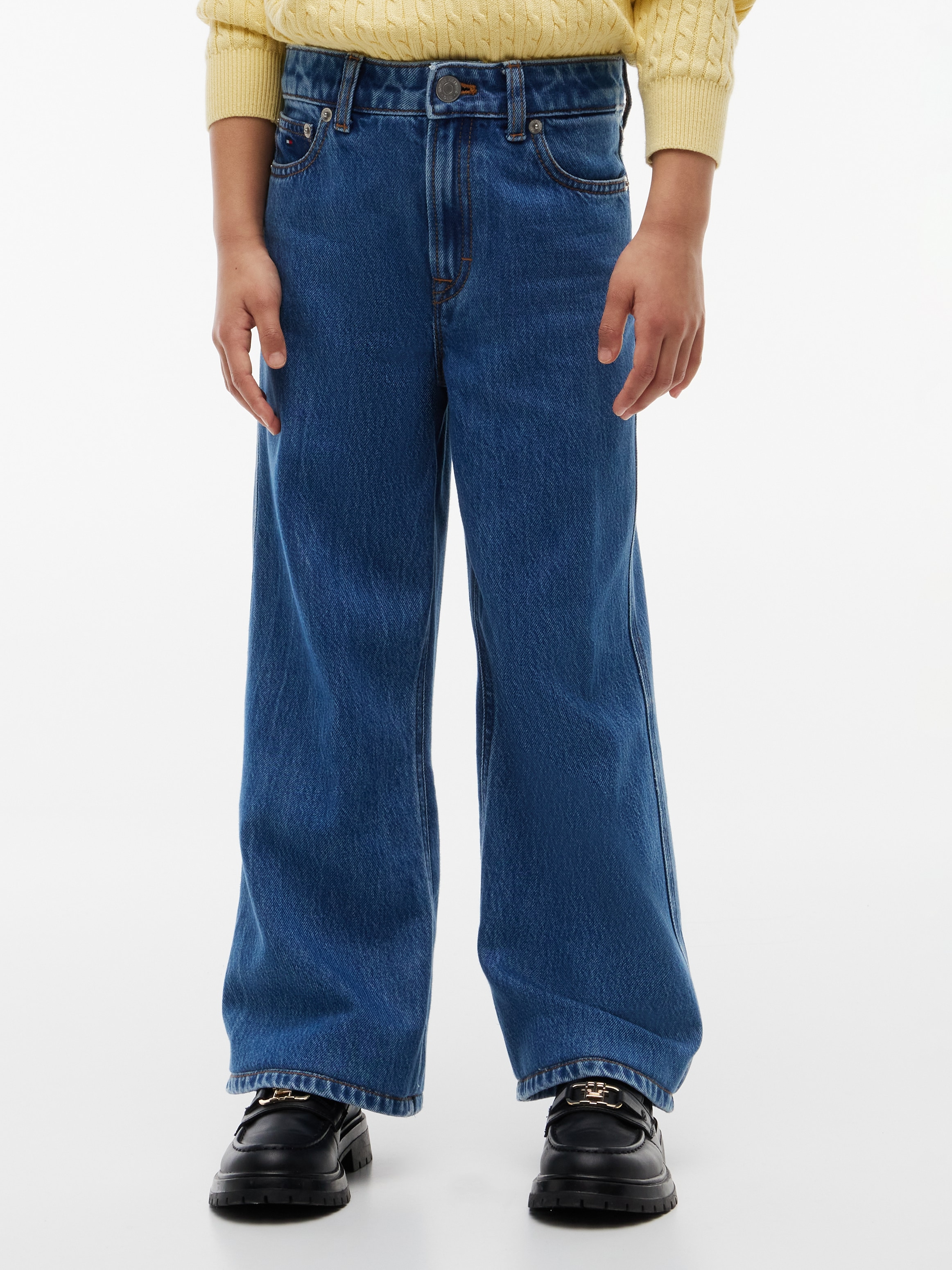 Tommy Hilfiger High-waist-Jeans hoher Bund, weites Bein, Kinder bis 16 Jahre