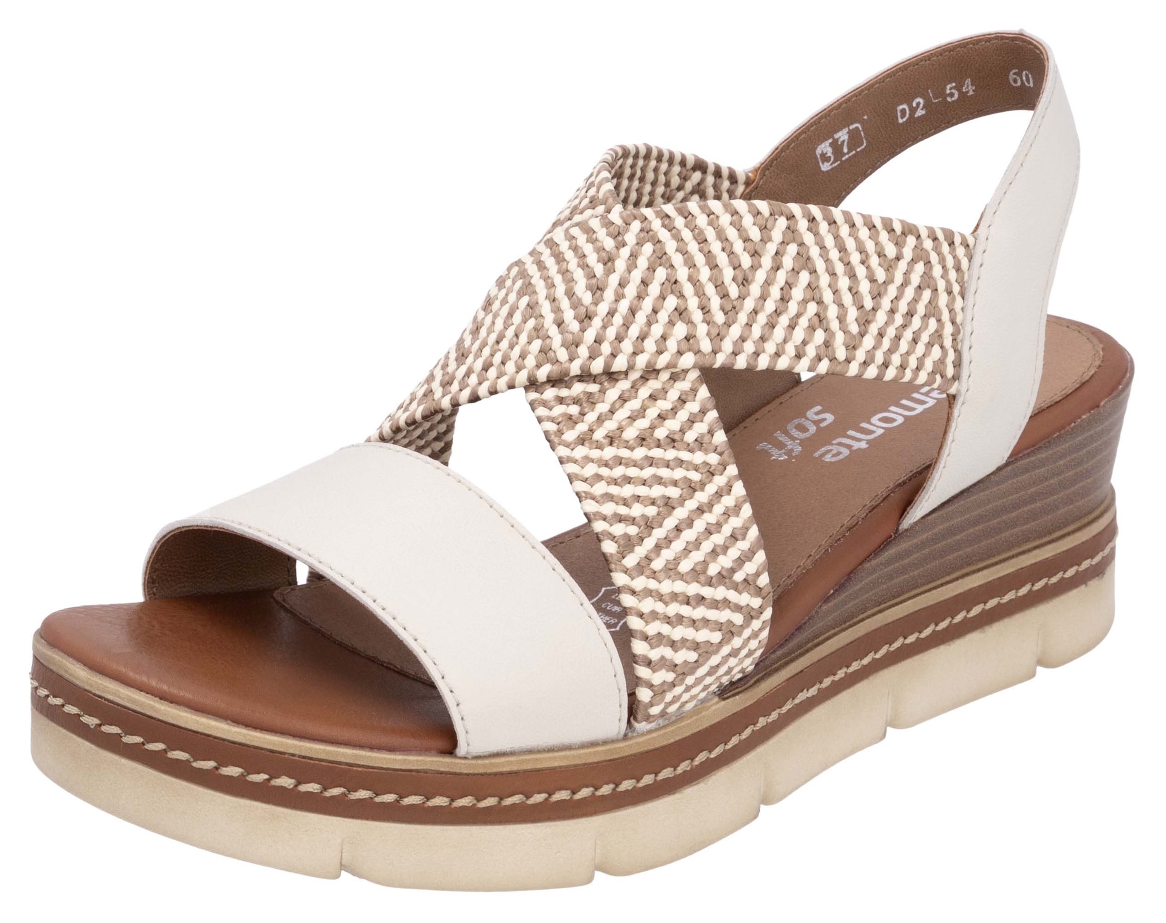 Remonte Keilsandalette, Riemchensandale, Sommerschuh, Bequemschuh mit Muste günstig online kaufen