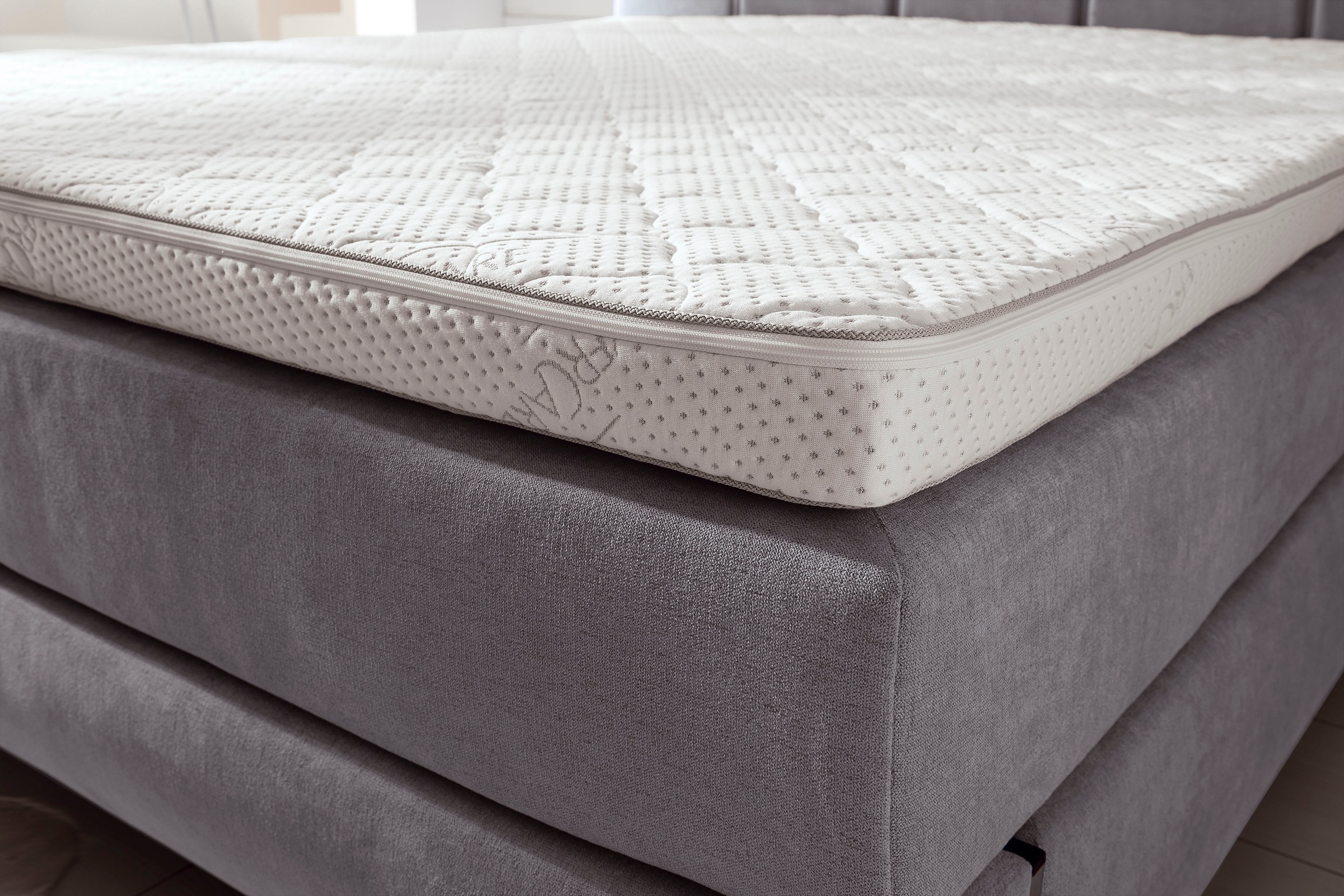 set one by Musterring Topper »Florida Silvercare Viscoschaum«, (1 St.), Memory-Schaum, mit Stretch-Doppeltuch-Bezug mit Silver Protect