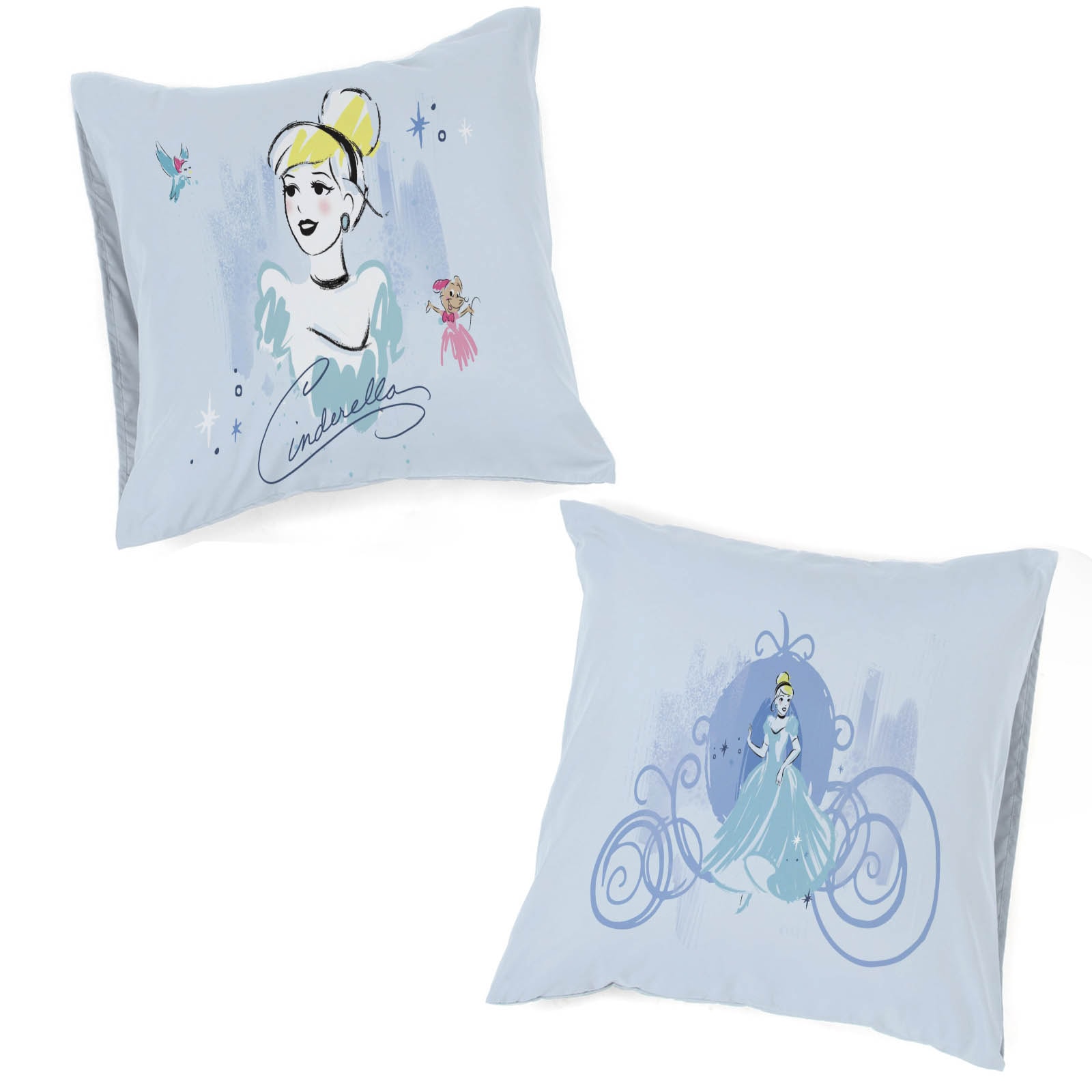 Disney Kinderbettwäsche »Disney Cinderella Bettbezug-Set 135x200 cm + Kissenbezug 80x80 cm« 2 tlg. tlg. 100 % Baumwolle, maschinenwaschbar, wendbar