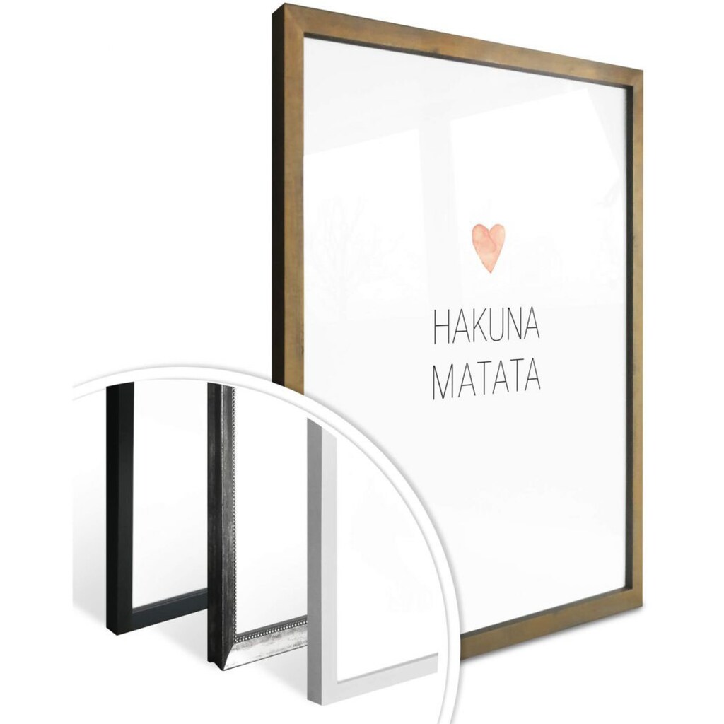 Wall-Art Poster »Hakuna Matata«, Schriftzug, (1 St.)