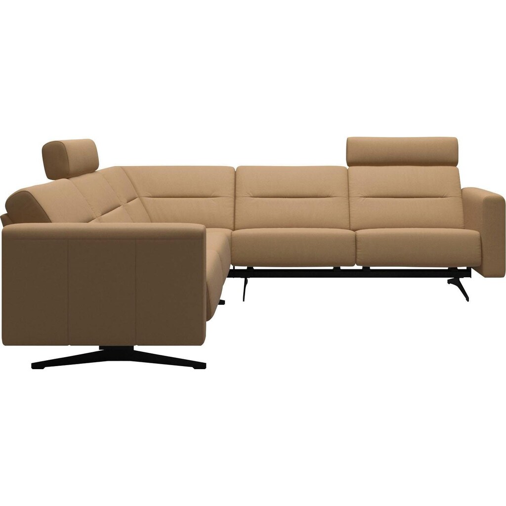 Stressless® Ecksofa »Stella«, Zwischennaht im Rücken, Armlehnen S2, Fuß Mattschwarz, Breite 288 cm