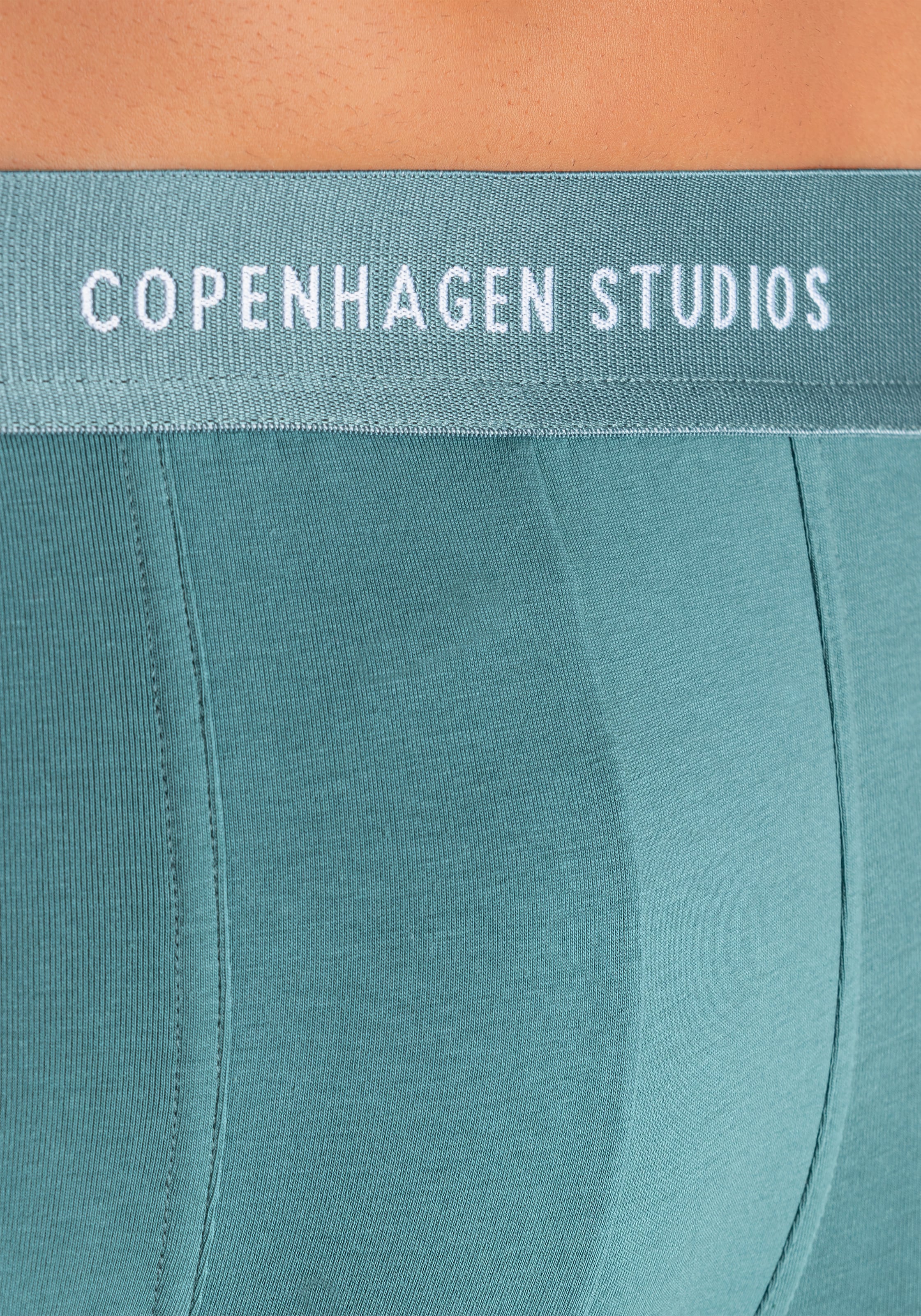 Copenhagen Studios Boxer »Boxershorts für Herren«, (3 St.), mit farbigem Logo-Bund