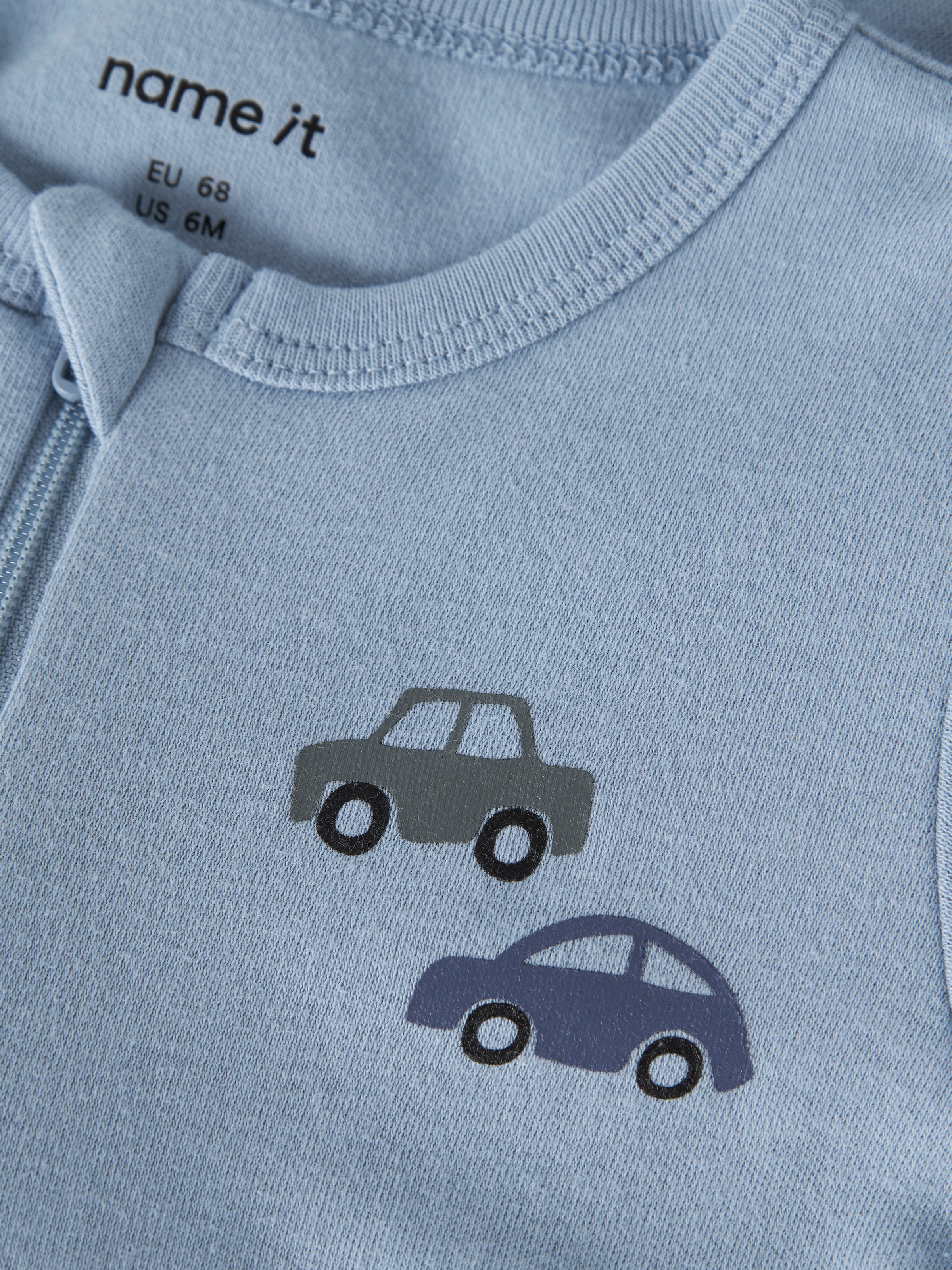 Name It Schlafanzug »NBMNIGHTSUIT 2P ZIP FF CAR NOOS« Packung, 2 aus Baumwolle, in Jersey-Qualität, pflegeleicht