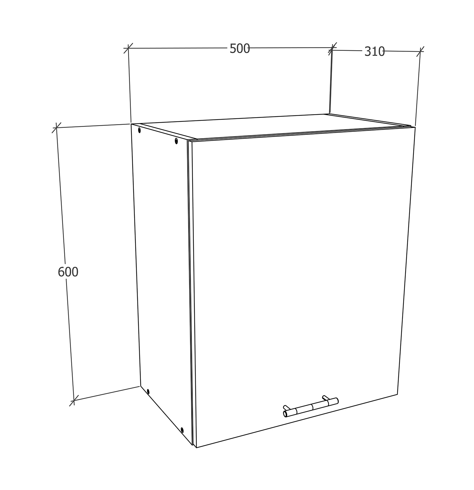 VCM Hängeschrank »Küchenschrank B. 50 cm Hängeschrank Küche Esilo«
