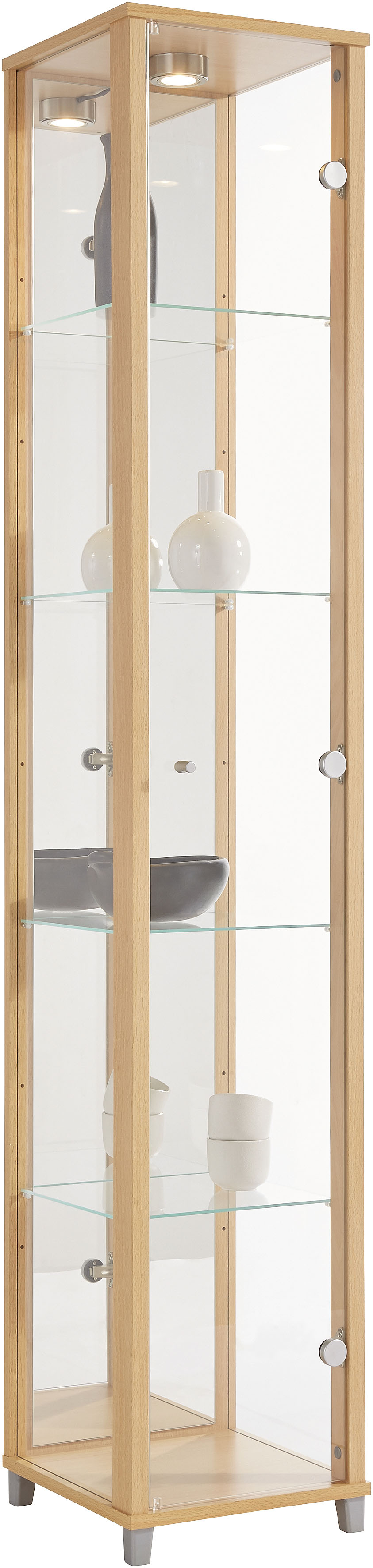 fif möbel Vitrine "OPTIMA" Standvitrine/Glasvitrine 1x Glastür,perfekt für Sammler,Sammlervitrine