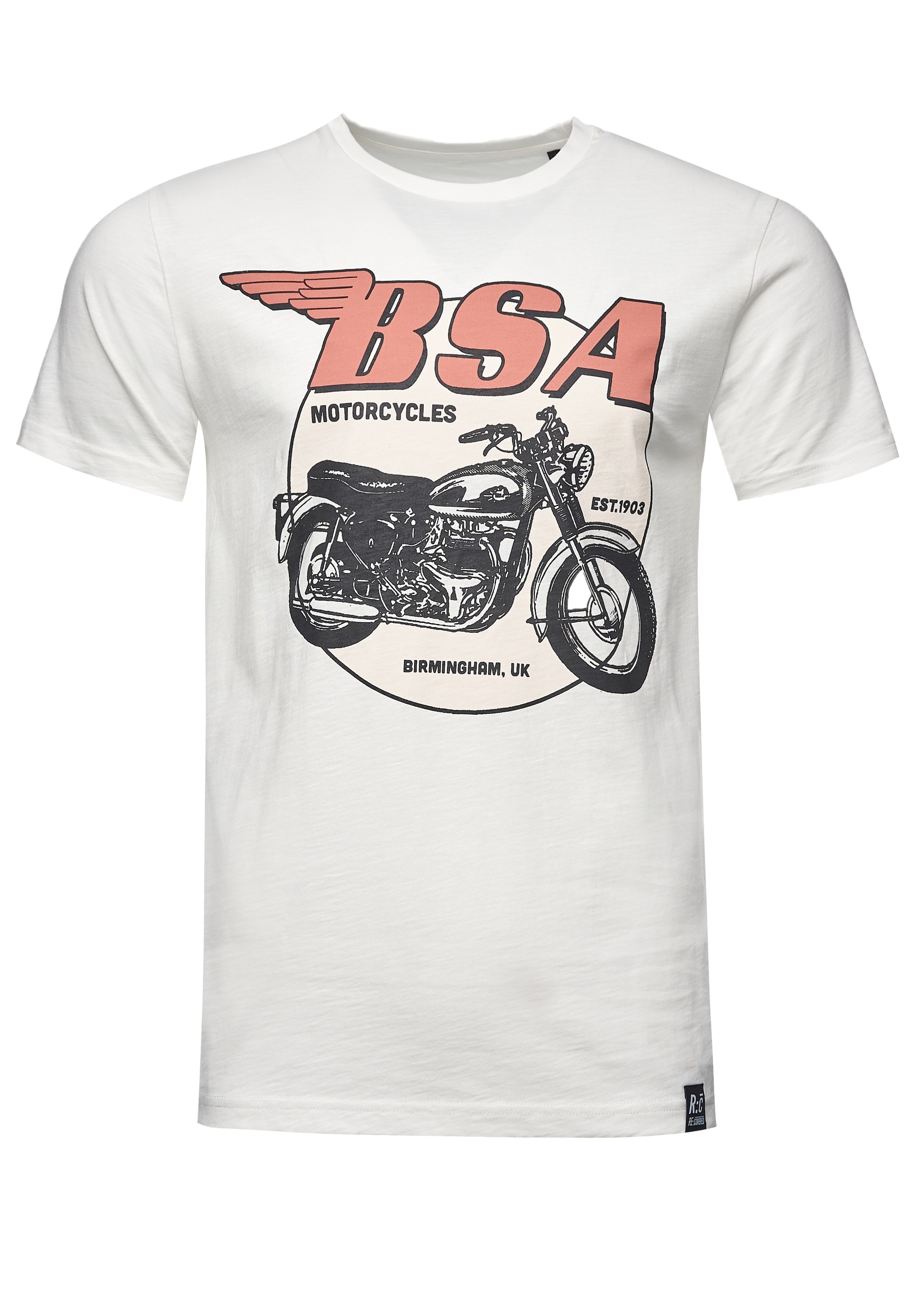 Recovered T-Shirt "BSA Birmingham Motorcycles" 1 Stk. mit coolem Print