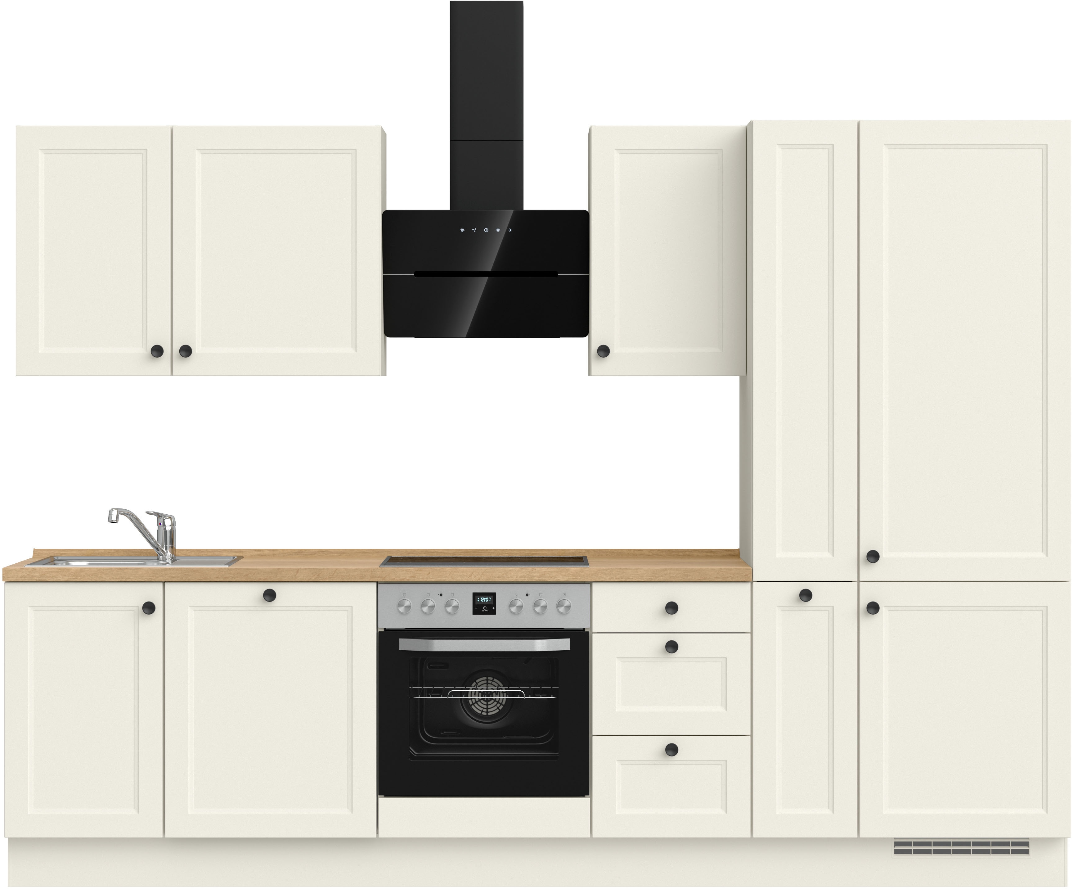 nobilia Küchenzeile ""Cascada II", NEU: individuell anpassbar mit gratis Profi-Beratung" vormontiert, Breite 300 cm, Ausrichtung wählbar, wahlw. mit E-Geräten