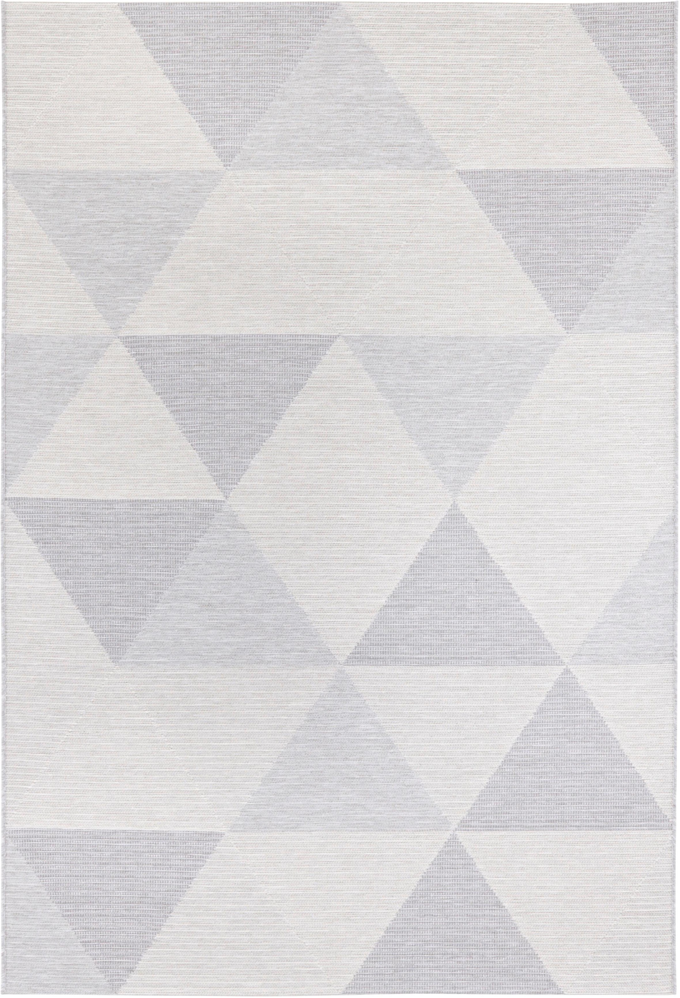 ELLE DECORATION Teppich »Sevres«, rechteckig, 4 mm Höhe, Flachgewebe, Geometrisches-Design, Dreiecke, Robust, Pflegeleicht