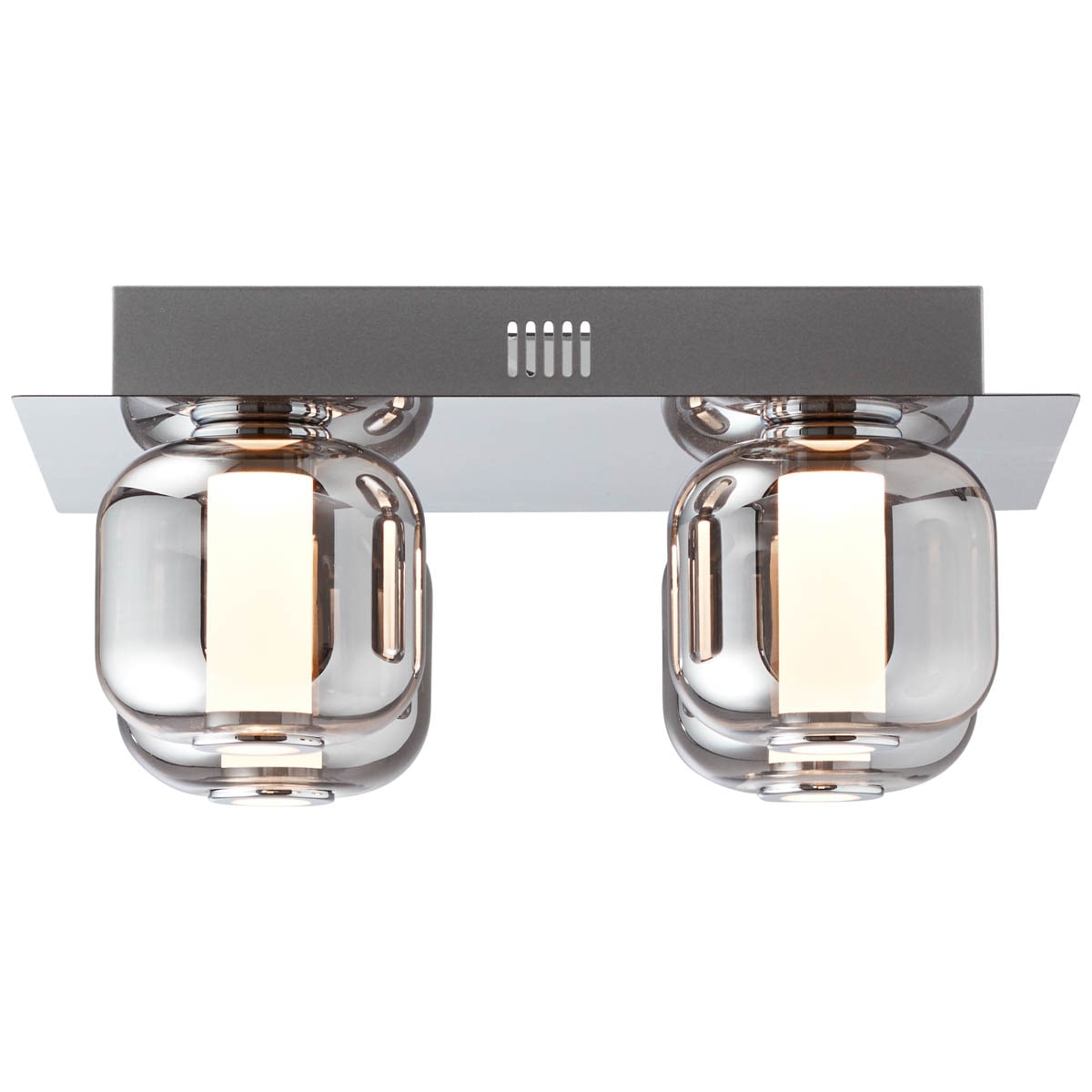 Brilliant Deckenleuchte »Rafa«, 4 flammig, Leuchtmittel LED-Modul | LED fest integriert, LED Deckenlampe 4flg chrom/rauchglas