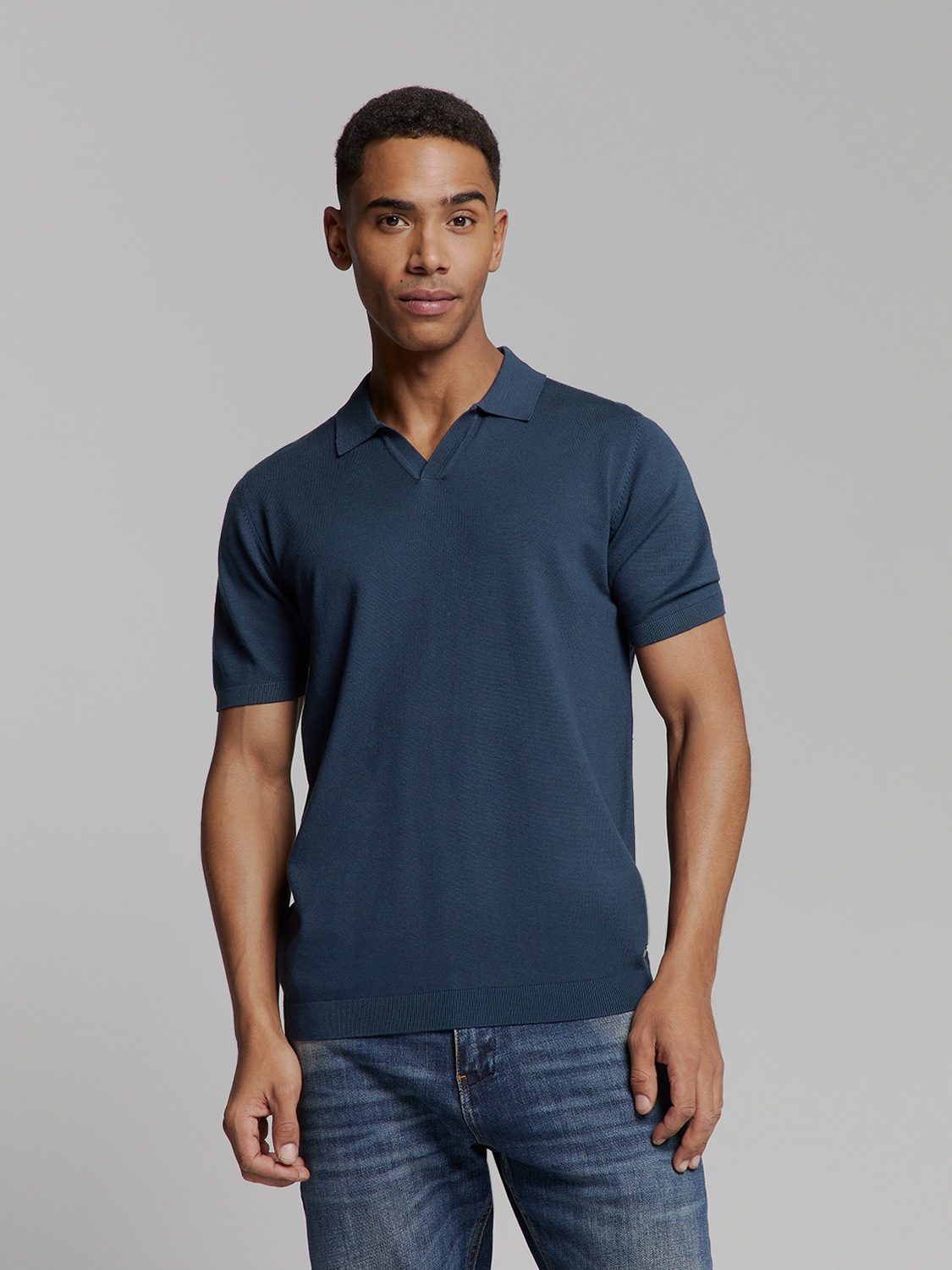 No Excess T-Shirt "No Excess Poloshirt Mit Kurzen Ärmeln"