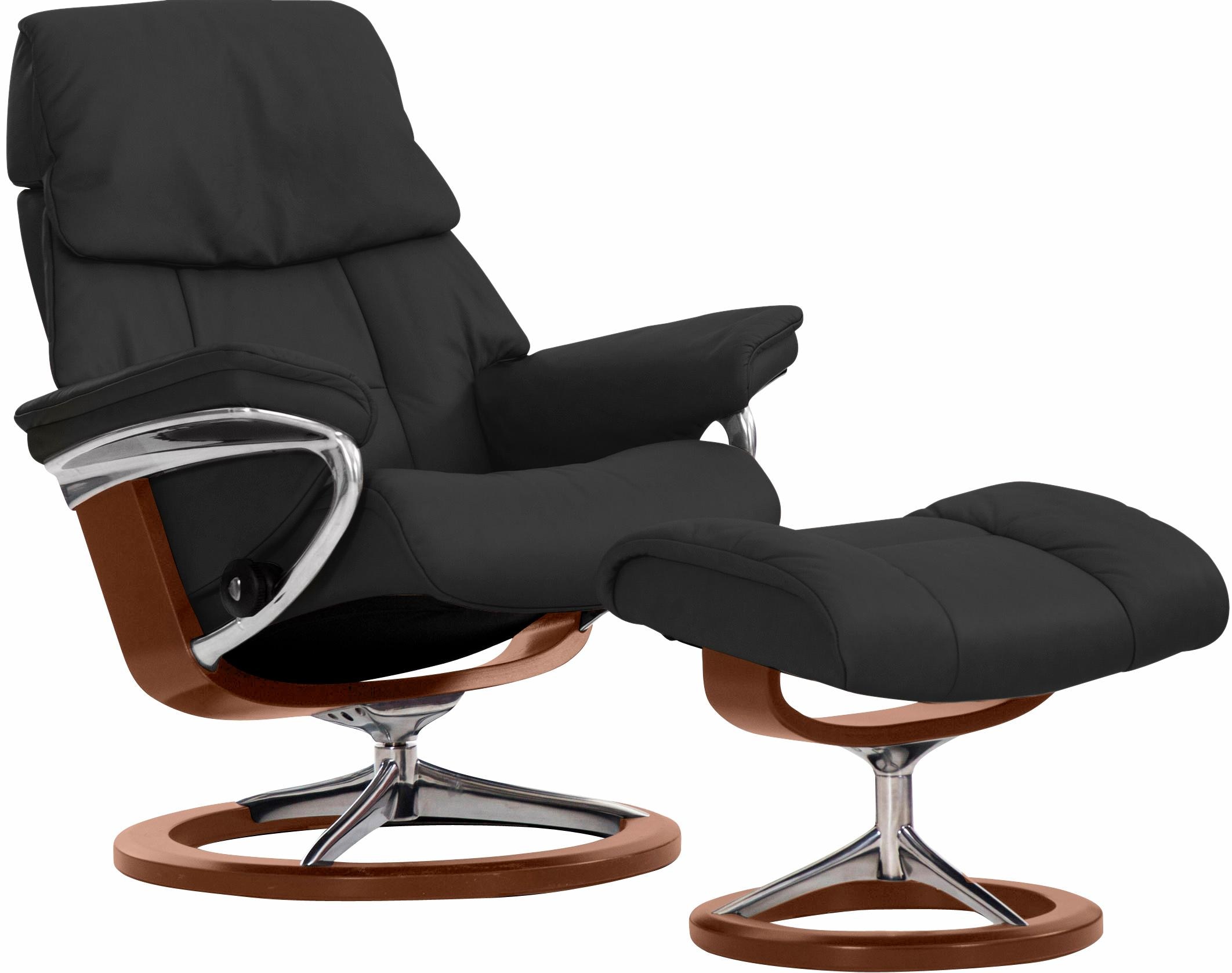 Stressless Relaxsessel "Ruby" mit Signature Base, Größe L, Gestell Eiche, Wenge, Braun & Schwarz