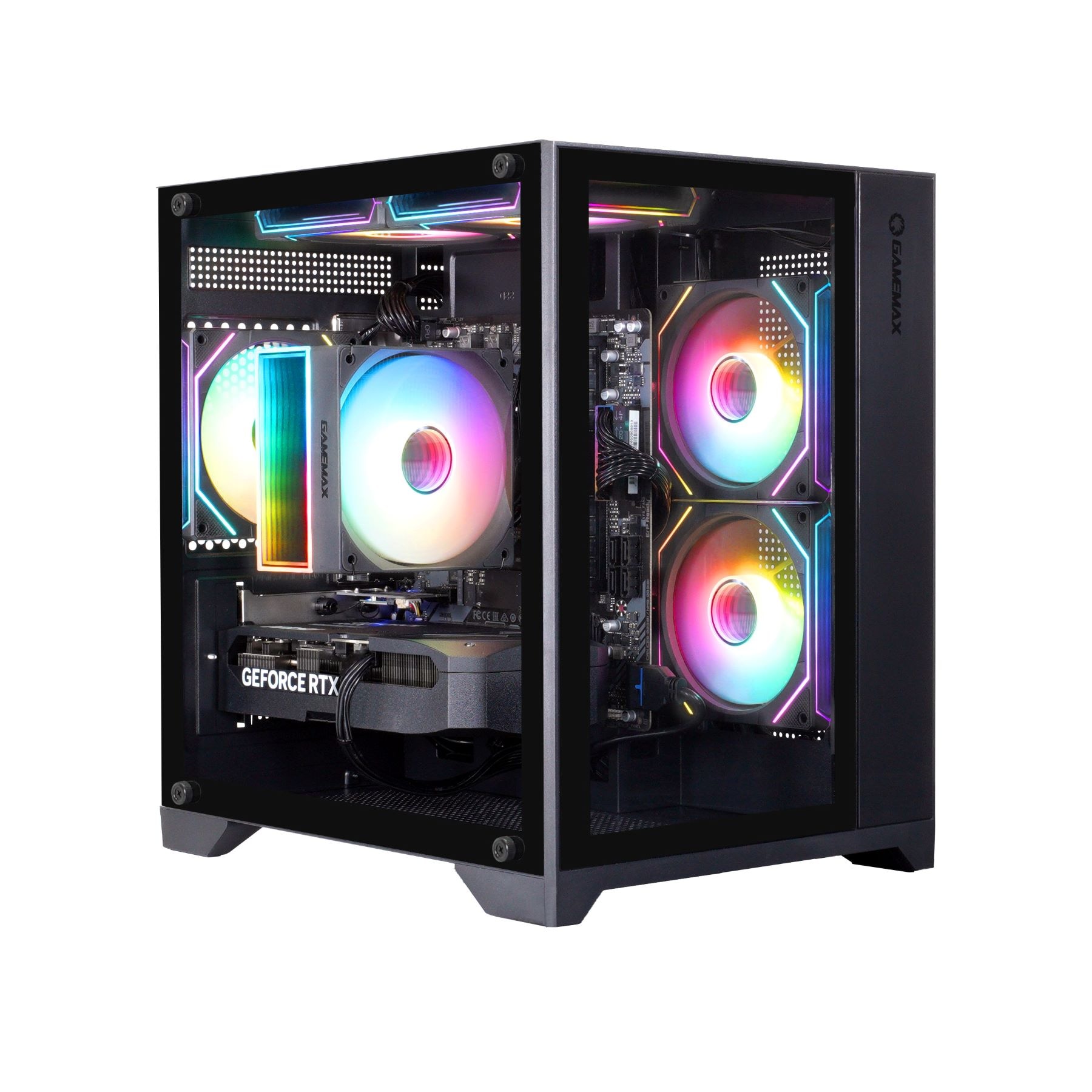 GAMEMAX PC-Komplettsystem »GigaDeal Gaming-PC-Set Infinity Mini BK«, Windows 11 + Gigabyte GS32QC LED-Monitor Curved, 80 cm (32")