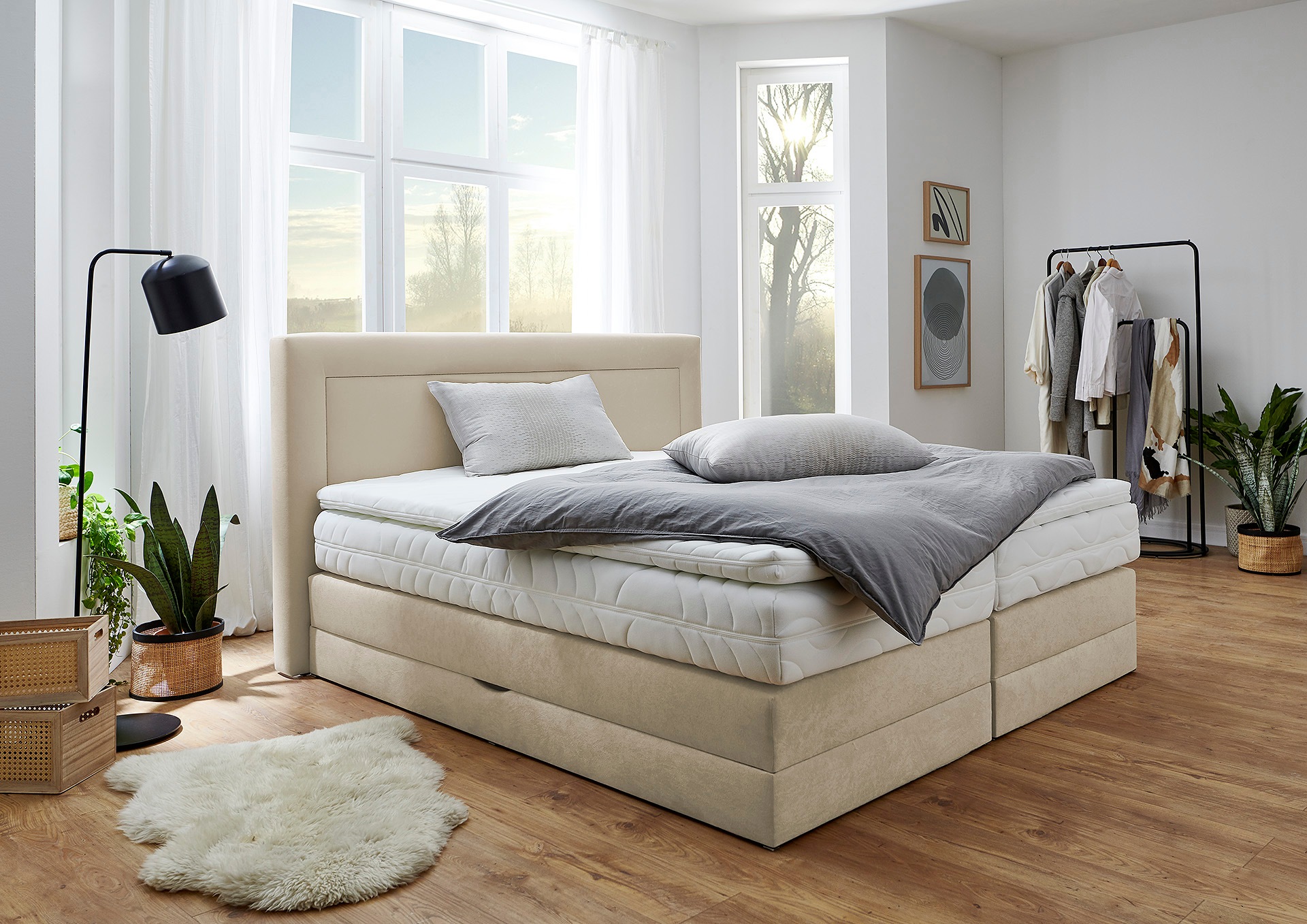 Westfalia Schlafkomfort Boxspringbett wahlweise mit Bettkasten und Topper günstig online kaufen