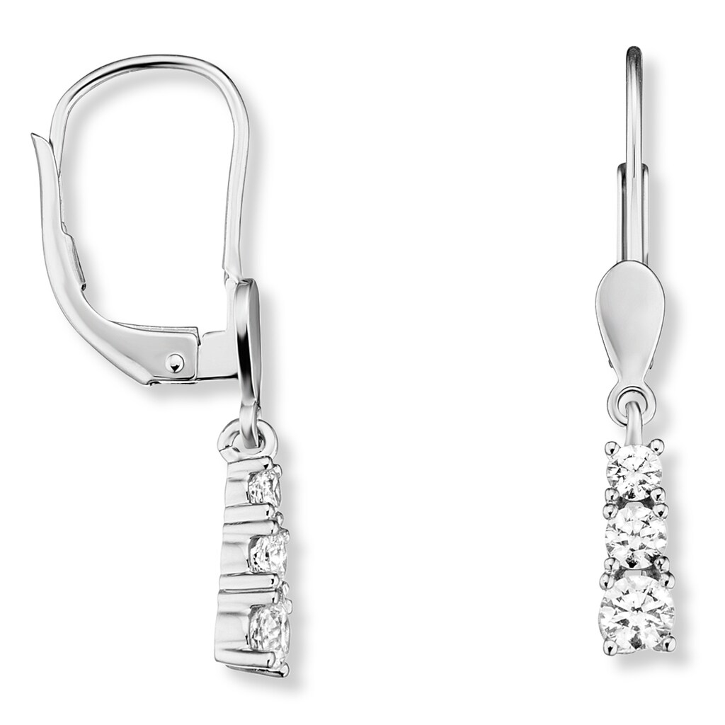 ONE ELEMENT Paar Ohrhänger »Zirkonia Ohrringe Ohrhänger aus 333 Weißgold« Damen Gold Schmuck ONE ELEMENT Paar Ohrhänger »Zirkonia Ohrringe Ohrhänger aus 333 Weißgold« Damen Gold Schmuck