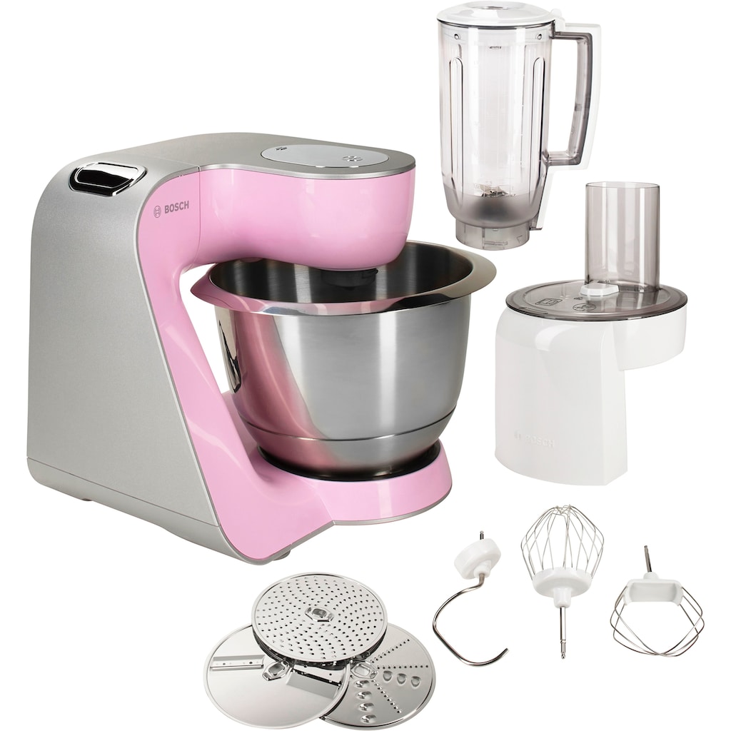 BOSCH Küchenmaschine »CreationLine MUM58K20«, inkl. 1,25 L Mixer, Durchlaufschnitzler, 3 Scheiben und Patisserie-Set