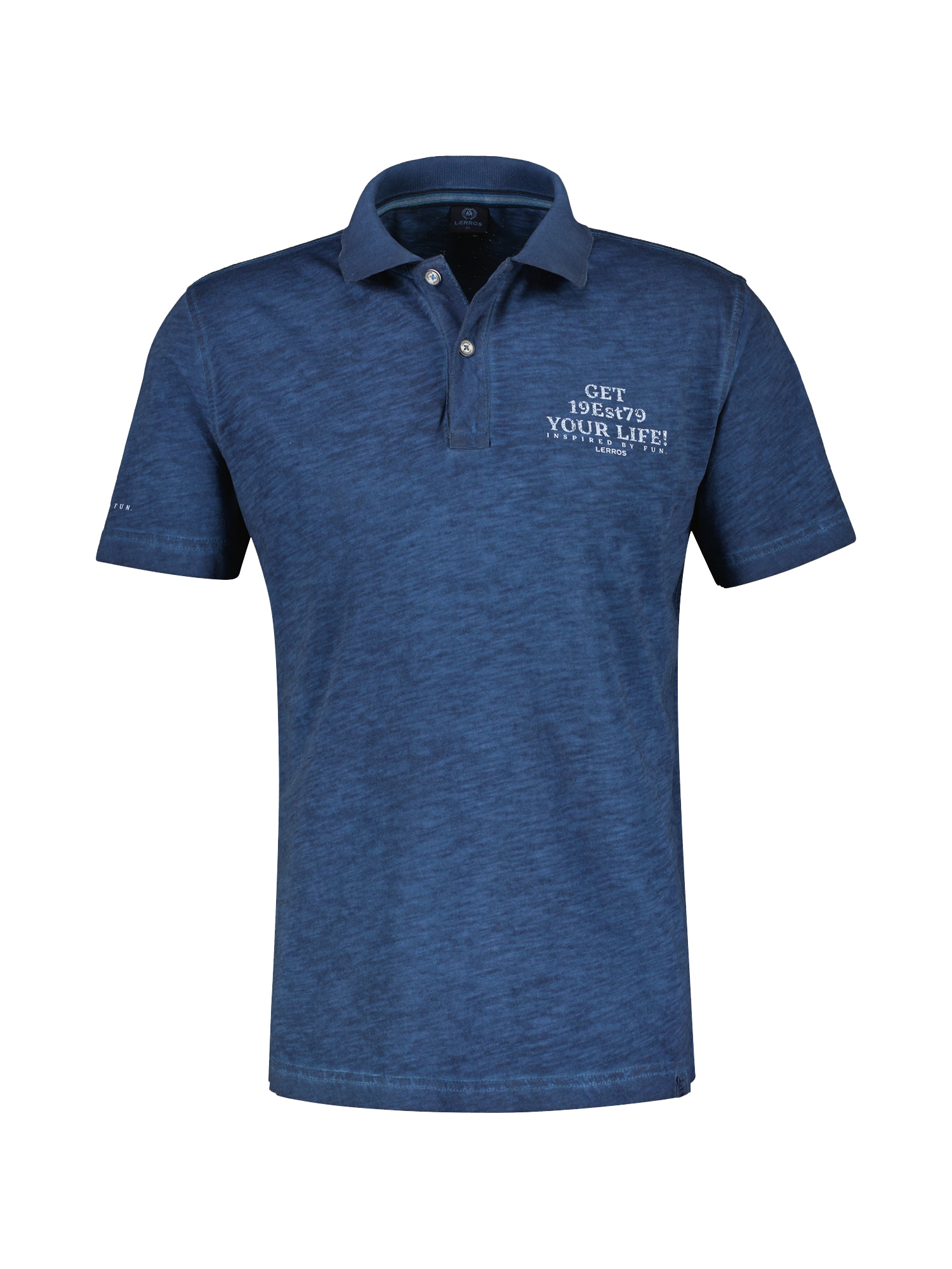 LERROS Poloshirt "LERROS Poloshirt mit Brustprint"