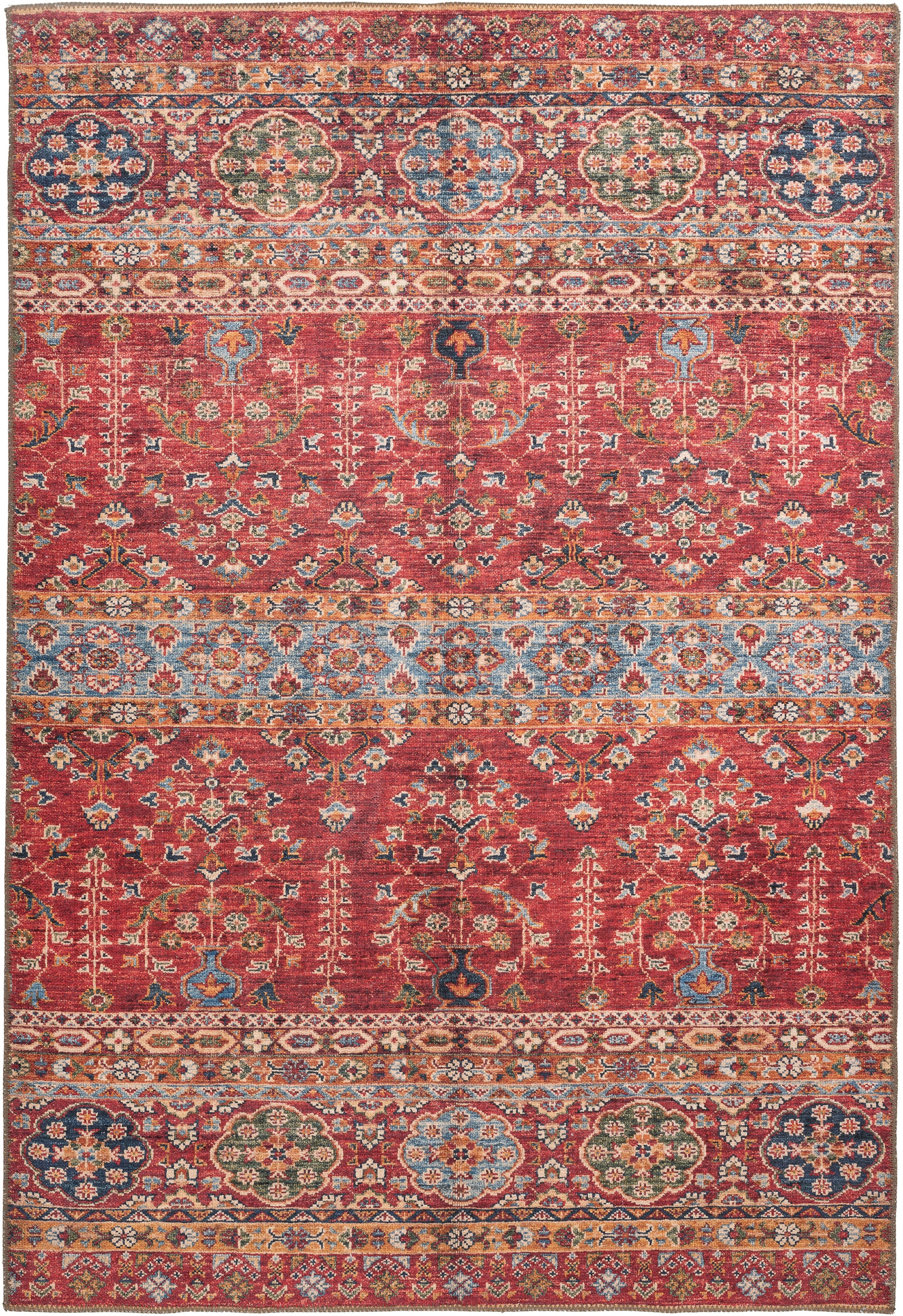 me gusta Teppich »Faye 325«, rechteckig, 6 mm Höhe, Flachgewebe, gedrucktes Motiv, Wohnzimmer, Esszimmer