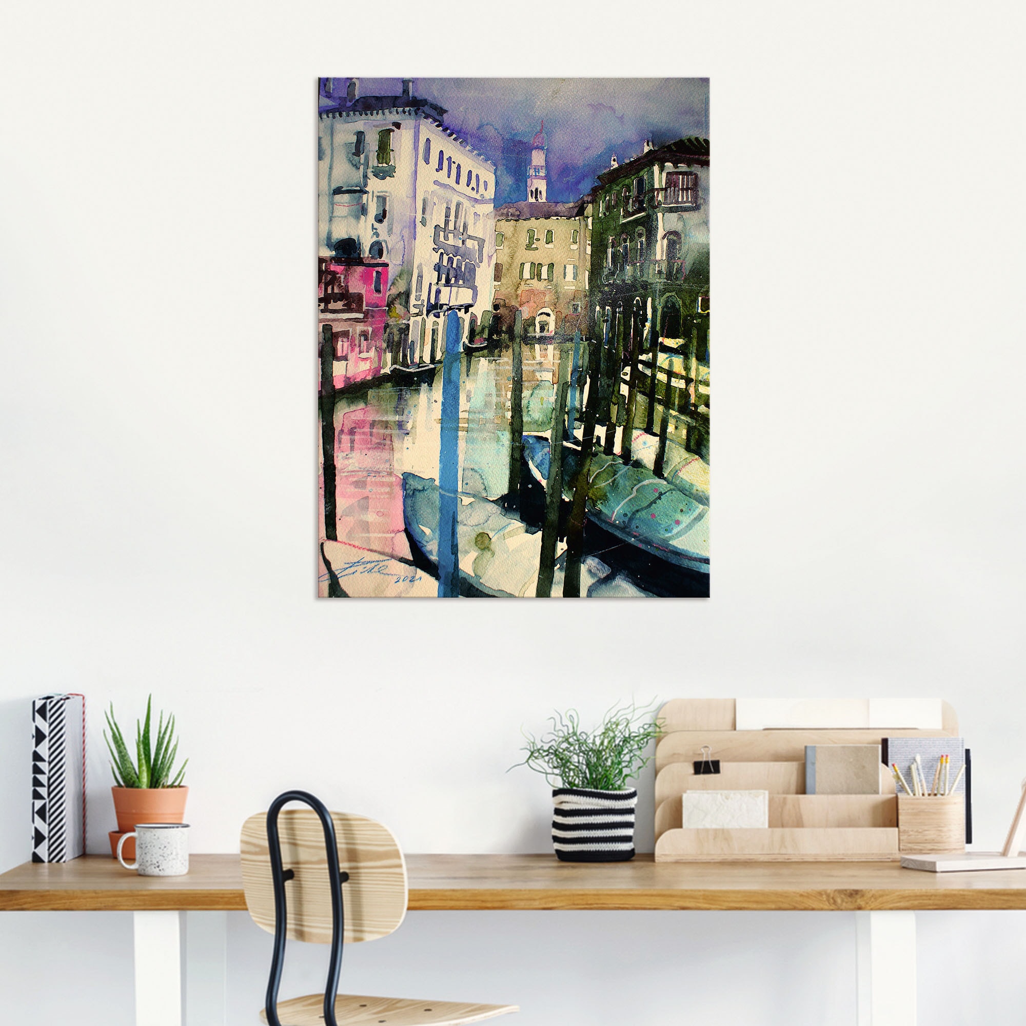 Artland Wandbild »Venedig, Fondamenta Malcanton«, Venedig, (1 St.), als Alubild, Outdoorbild, Leinwandbild in verschied. Größen