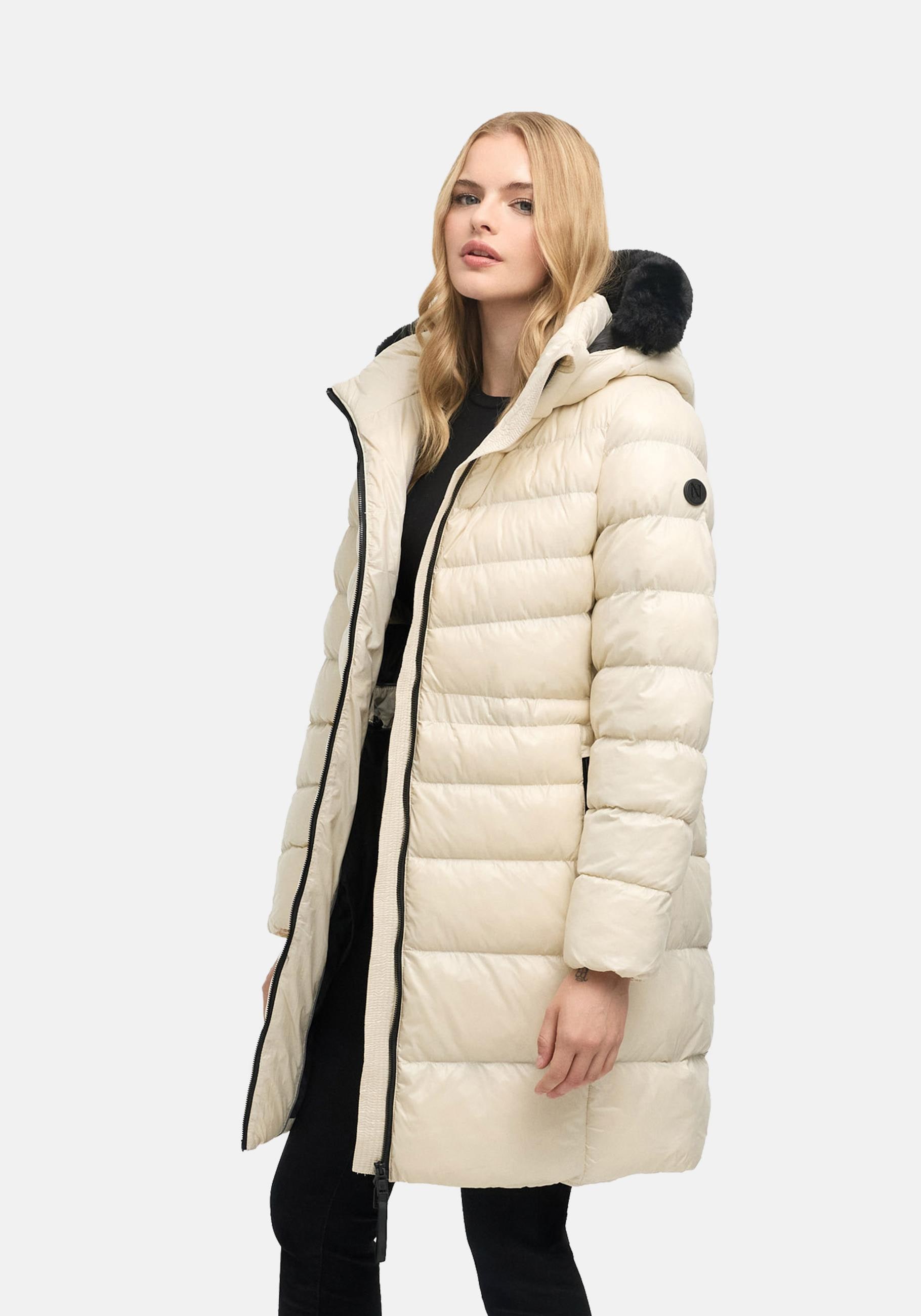 Navahoo Steppmantel "Lumeiaa 14" Warmer Damen Wintermantel mit Kunstfellbesatz