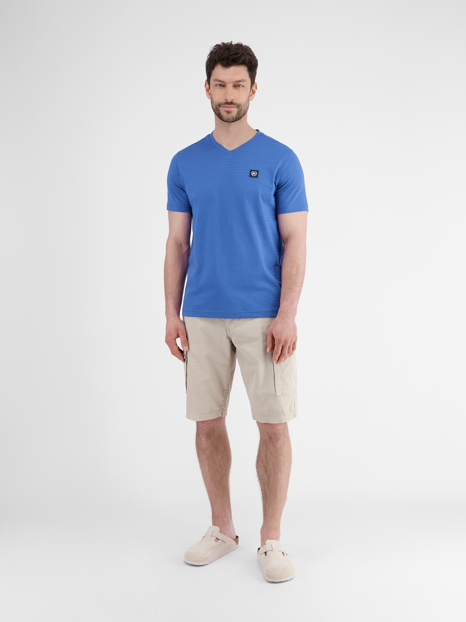 LERROS T-Shirt »LERROS Herren T-Shirt mit V-Ausschnitt«