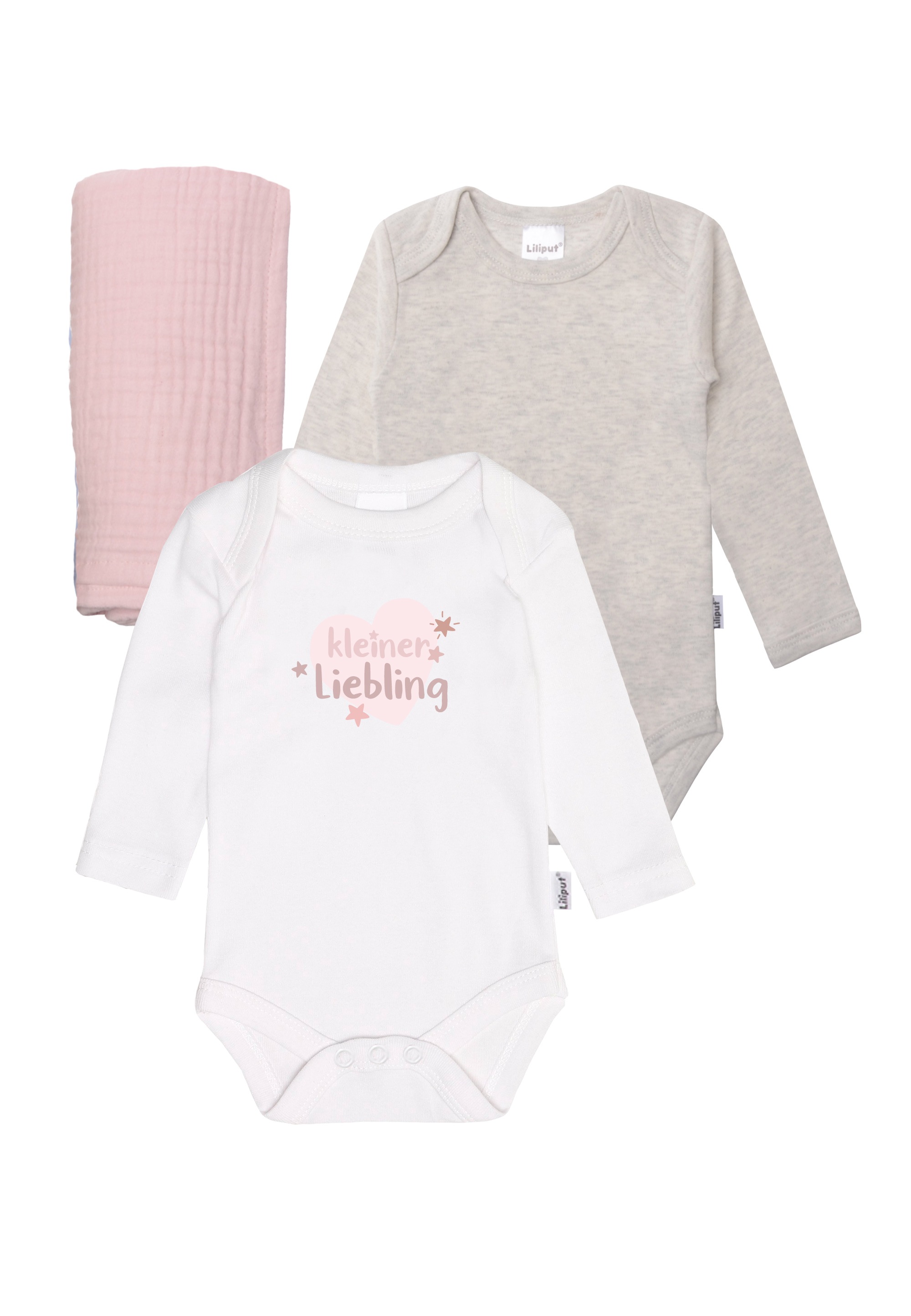 Liliput Erstausstattungspaket "kleiner Liebling" 3 Stk. mit süßem Front-Schriftzug