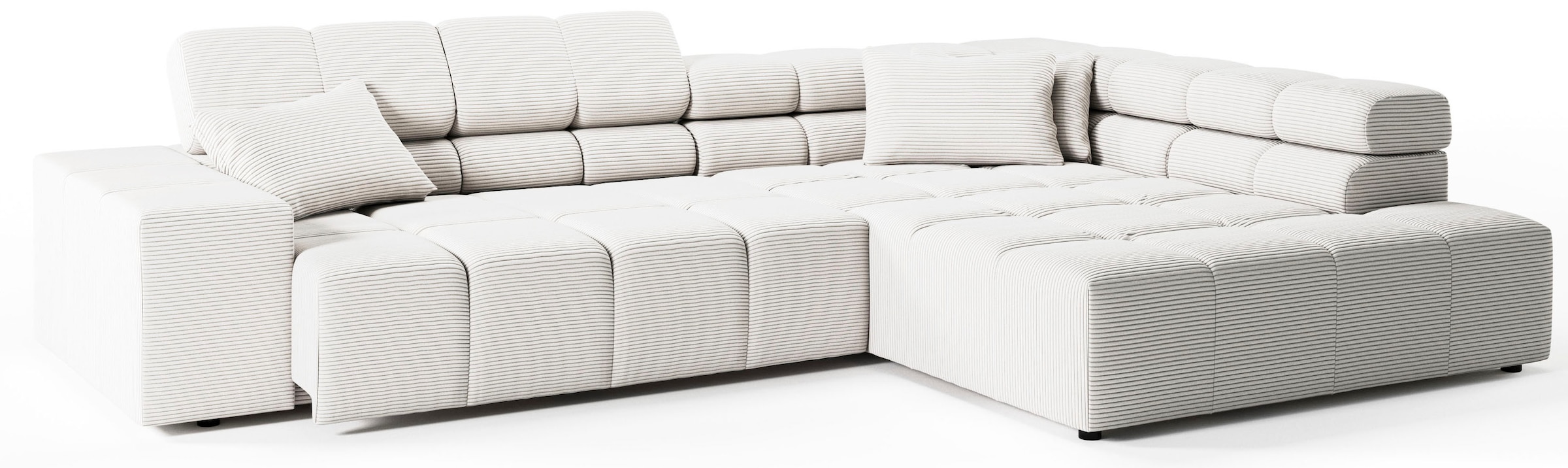 INOSIGN Ecksofa »Ancona incl. Kopfteilverstellung, Breite 319cm, L-Form«, wahlweise motorische Sitztiefenverstellung, auch in Cord + Easy Care
