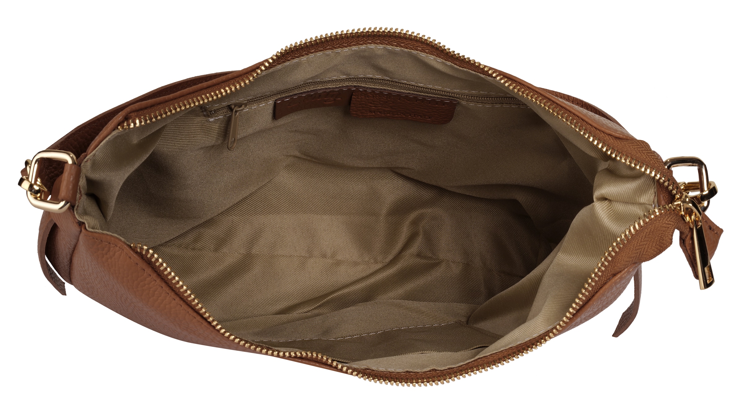 Cluty Umhängetasche, echt Leder, Made in Italy