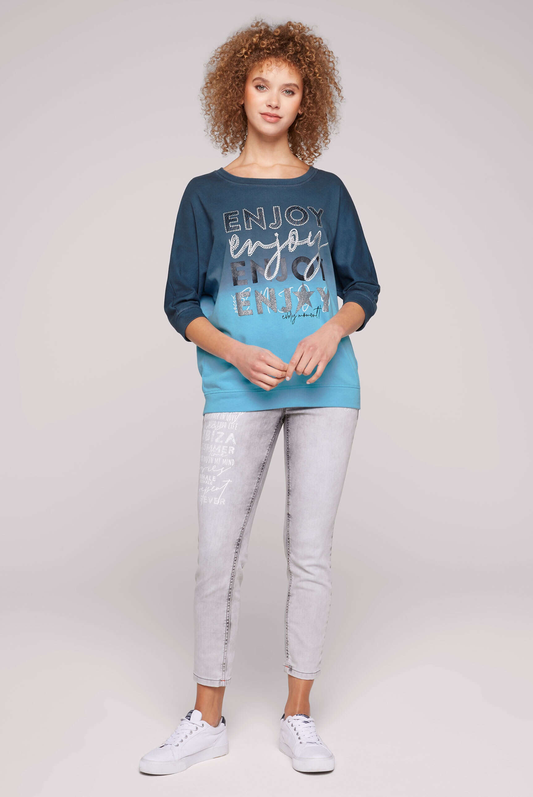 SOCCX Sweater, mit Fledermausärmeln