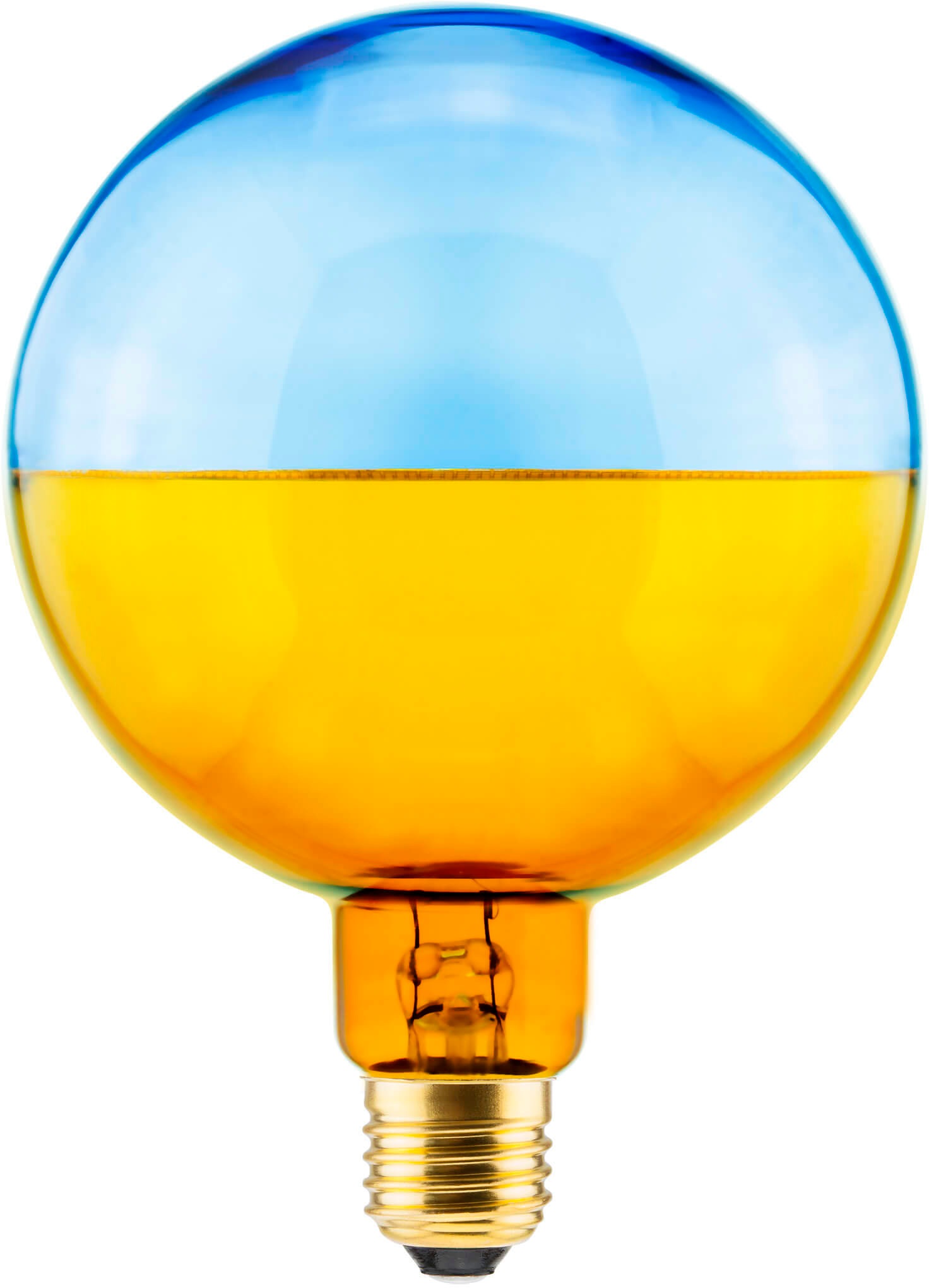 SEGULA LED-Leuchtmittel »LED Illusion Globe 127 2tones amber blue«, E27, 1 St., Extra-Warmweiß, 2-farbiges Glas