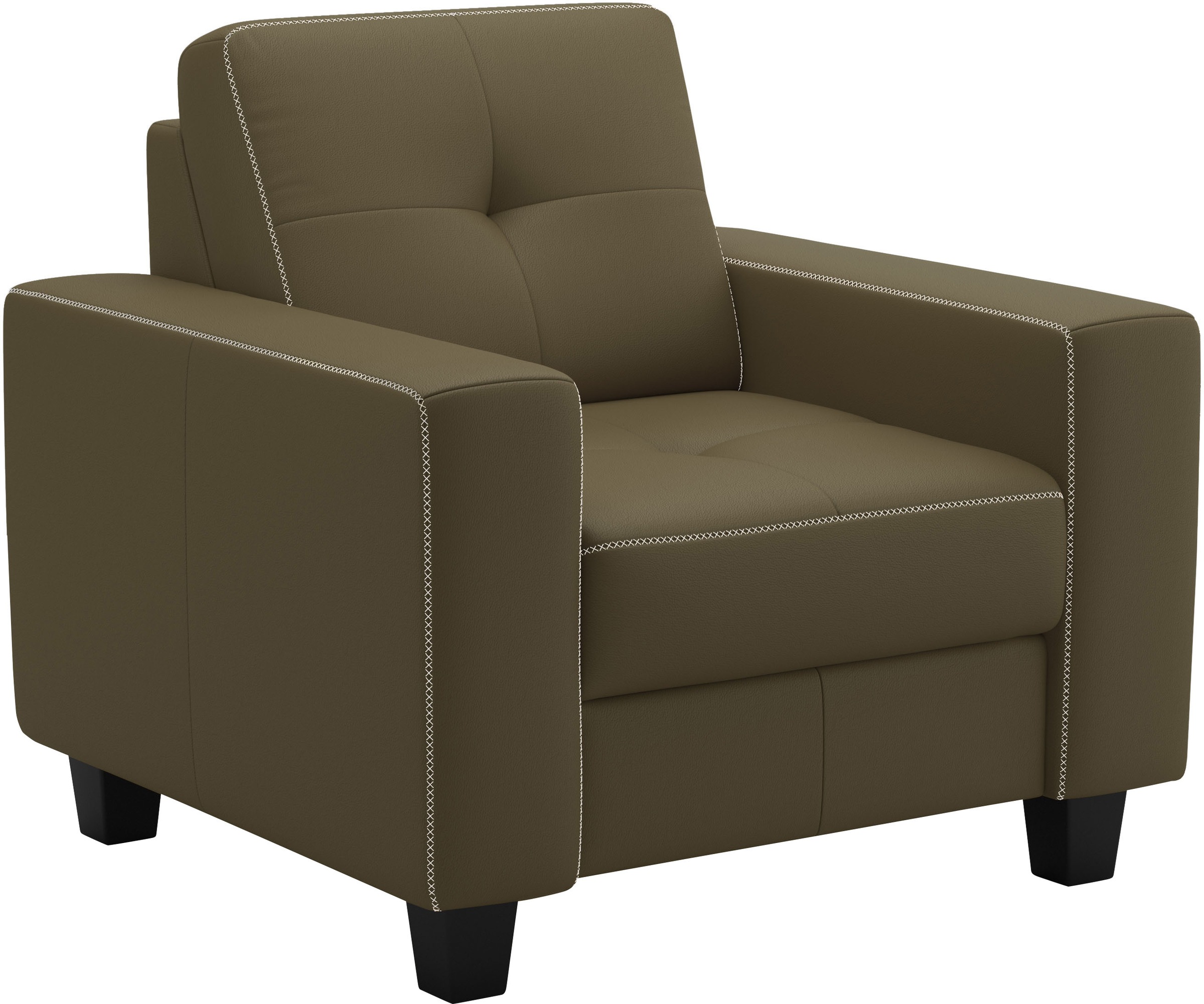 Thumbnail - PLACES OF STYLE Sessel "Varese" Kreuznaht in beige