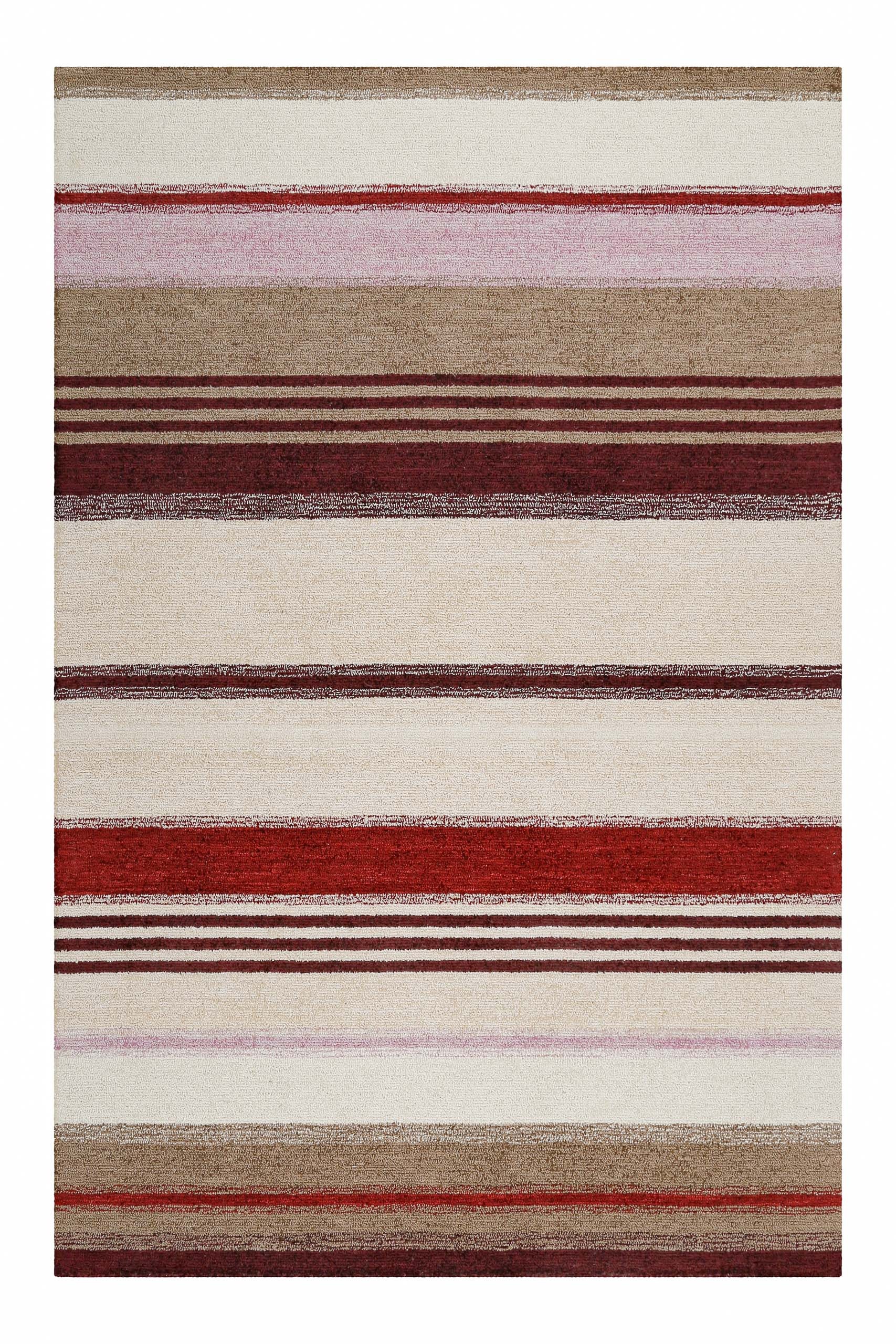 Teppich WECON HOME "Petrol", bunt (beige multi), B:80cm H:7mm L:150cm, Polyester, Teppiche, Teppich, handgefertigt, pflegeleicht, gestreift, Wohnzimmer, Schlafzimmer 3