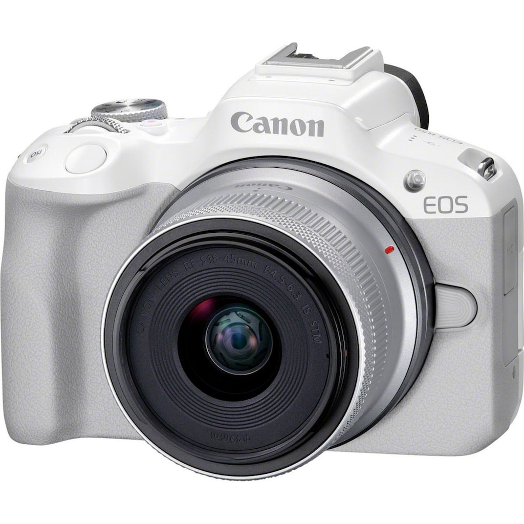 Canon Systemkamera »EOS R50 + RF-S 18-45mm F4.5-6.3 IS STM Kit«, RF-S 18-45mm F4.5-6.3 IS STM, 24,2 MP, Bluetooth-WLAN