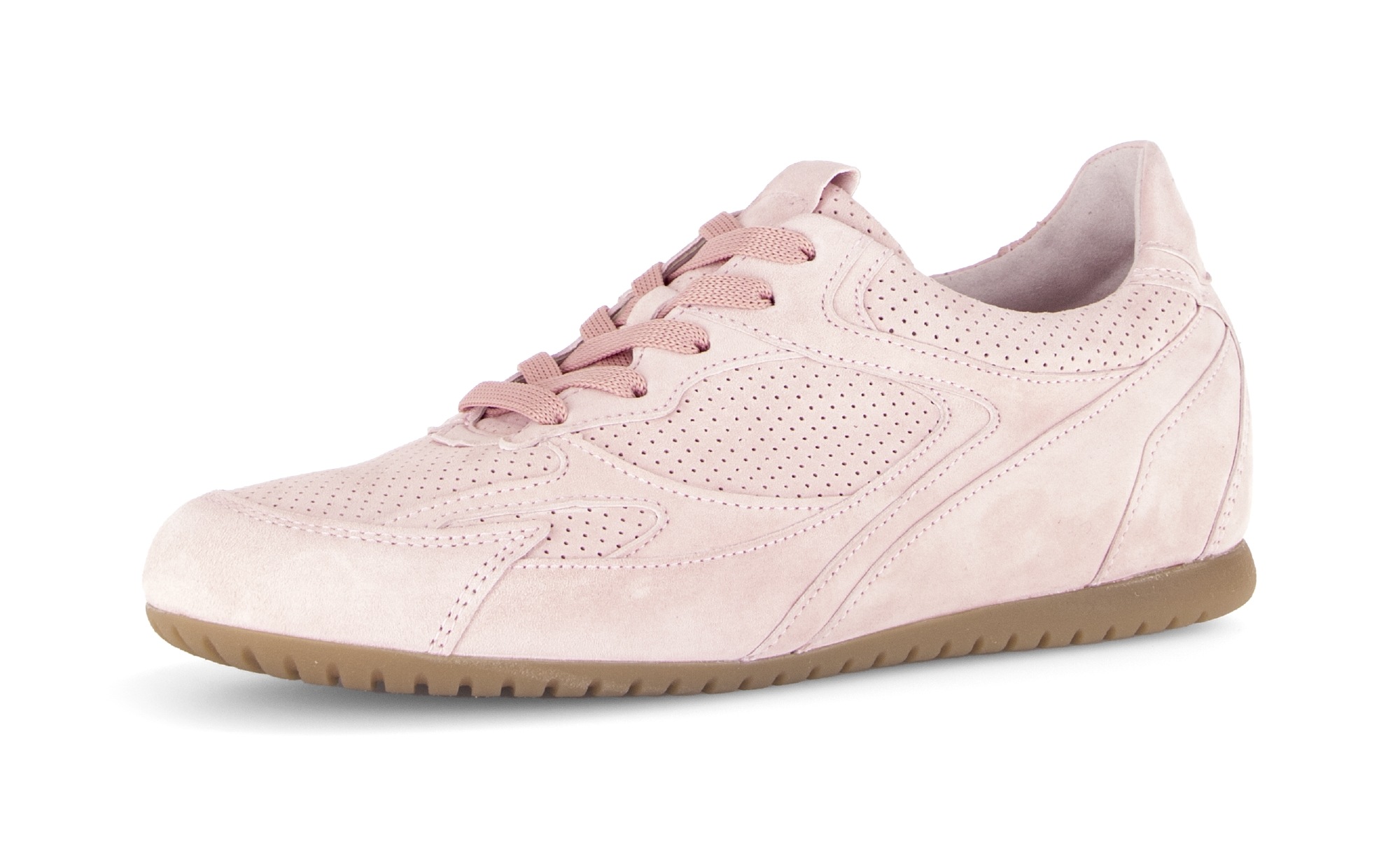 Gabor Sneaker "DAVOS", Freizeitschuh, Halbschuh, Schnürschuh mit Lochmuster günstig online kaufen