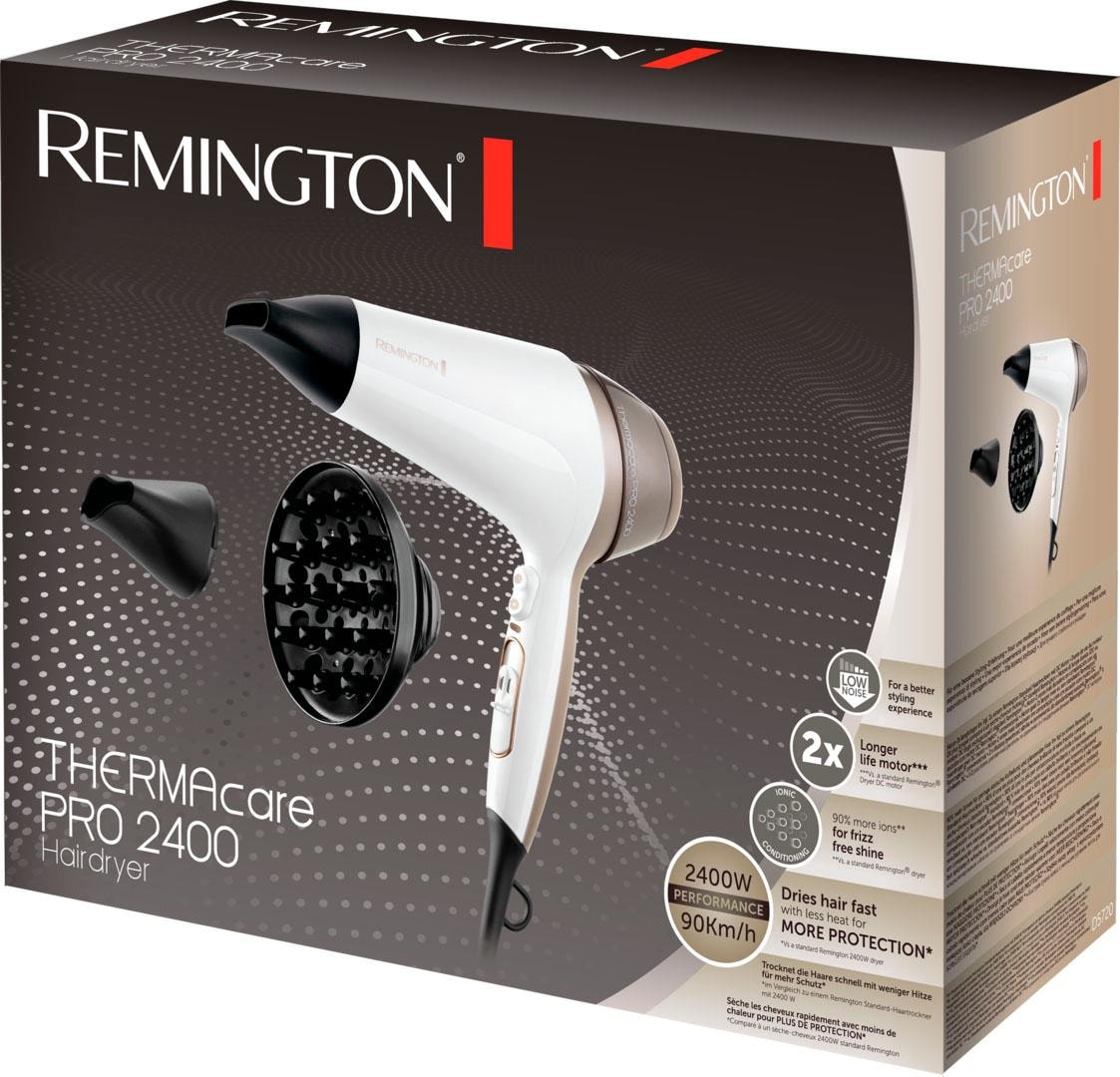 Remington Haartrockner »D5720 Thermacare PRO 2400«, 2300 W, angenehmes  Trocknen durch geringe Lautstärke und weniger Hitze online bestellen | BAUR