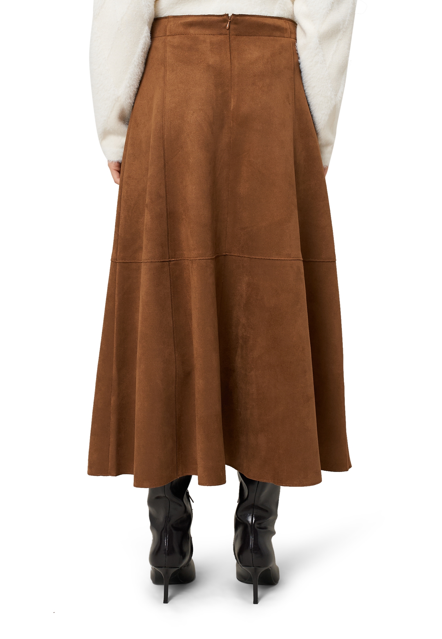 Zero Minirock »Damen in Velourlederoptik« Plain/ohne Details