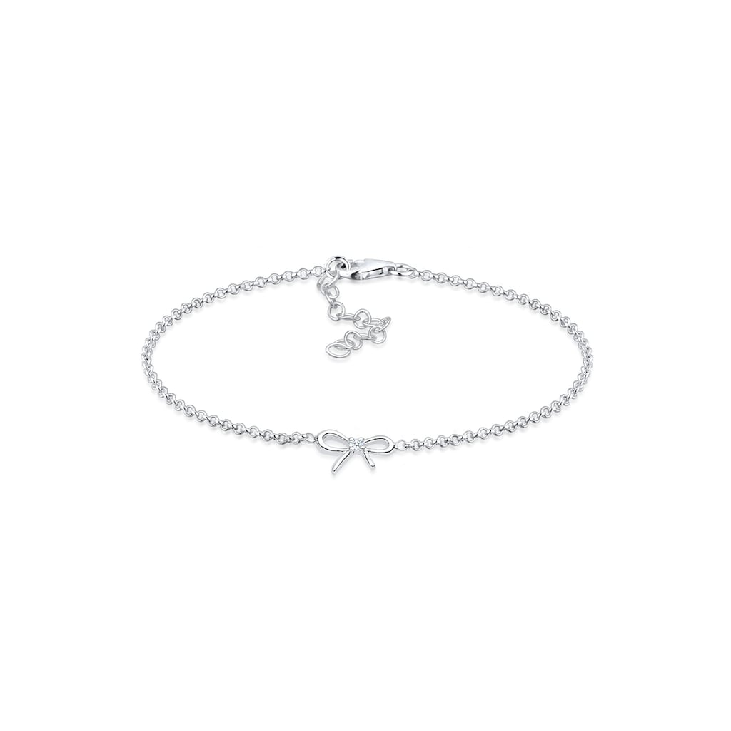 Elli DIAMONDS Armband »925 Sterling Silber Schleife Diamant Geschenkidee«