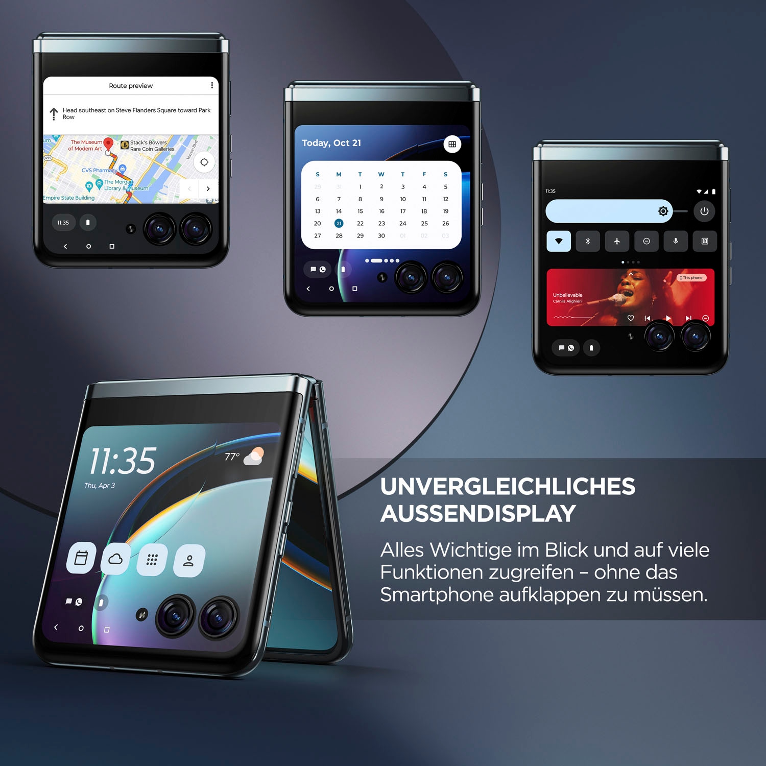 Motorola Smartphone »Motorola razr40 ultra« Glacier Blue