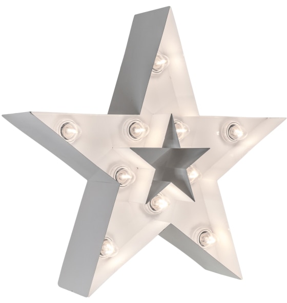 (exkl.) Star - flammig-flammig, | Lichtquellen Tischlampe E14 10 Wandlampe, LED LIGHTS BAUR 10 Dekolicht »Star«, MARQUEE 38x38cm