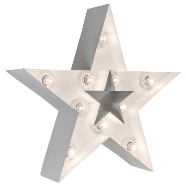 MARQUEE LIGHTS LED Dekolicht »Star«, 10 flammig-flammig, Wandlampe, Tischlampe  Star 10 Lichtquellen E14 (exkl.) - 38x38cm | BAUR