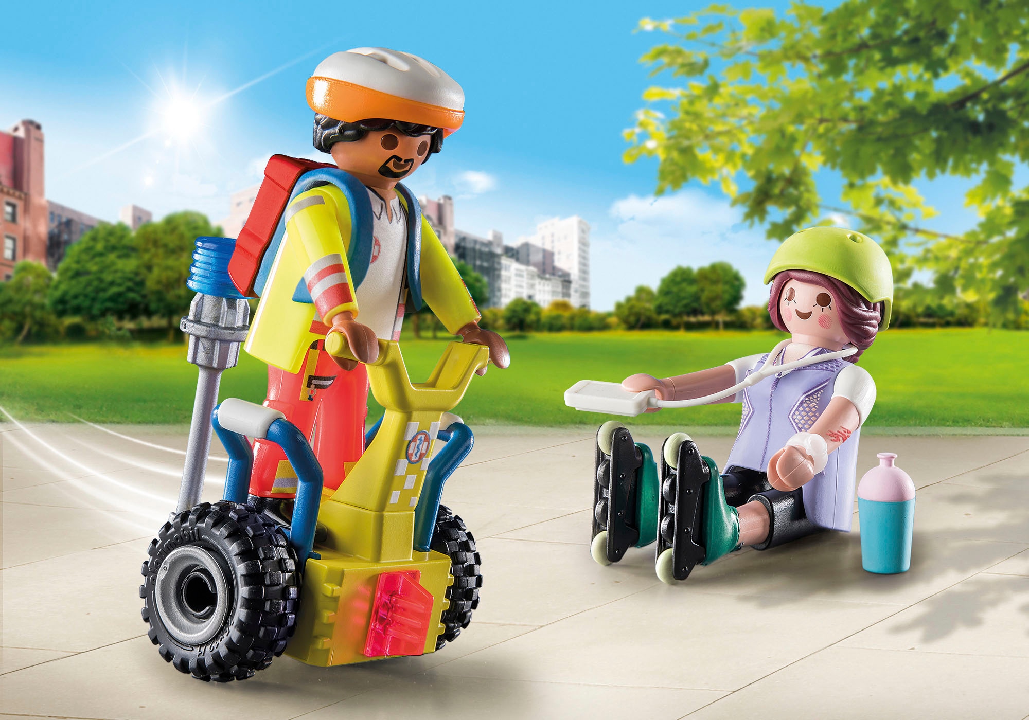 Playmobil® Konstruktions-Spielset »Starter Pack, Rettung mit Balance-Racer (71257), My City Life« Made in Europe